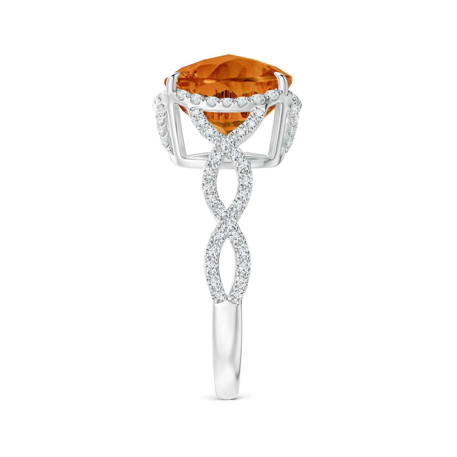 AAAA - Citrine / 4 CT / 14 KT White Gold