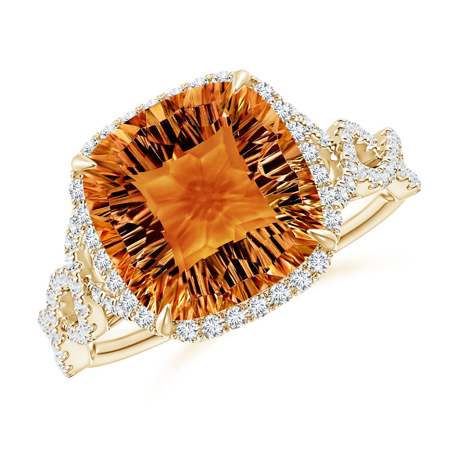 AAAA - Citrine / 4 CT / 14 KT Yellow Gold