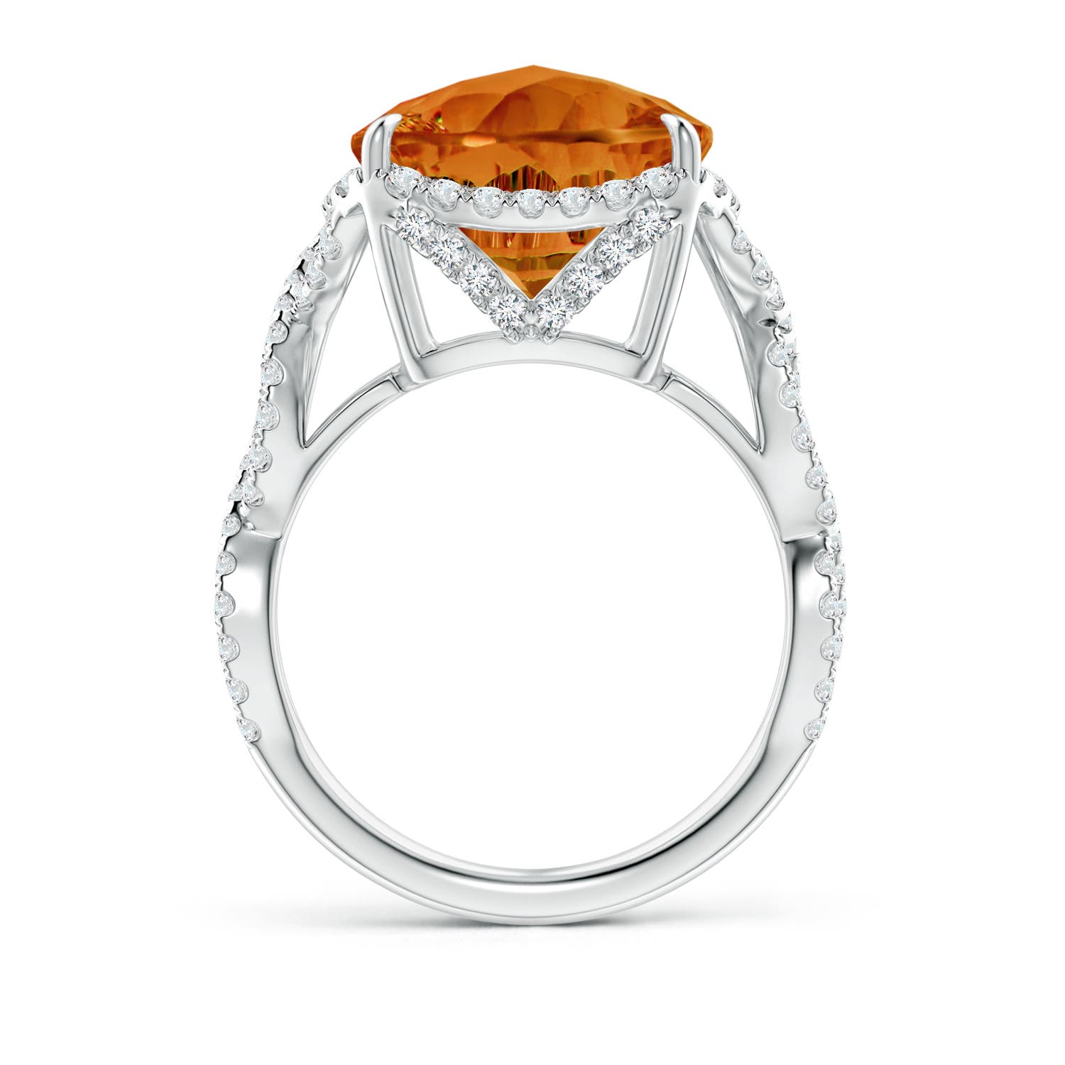 AAAA - Citrine / 6.3 CT / 14 KT White Gold