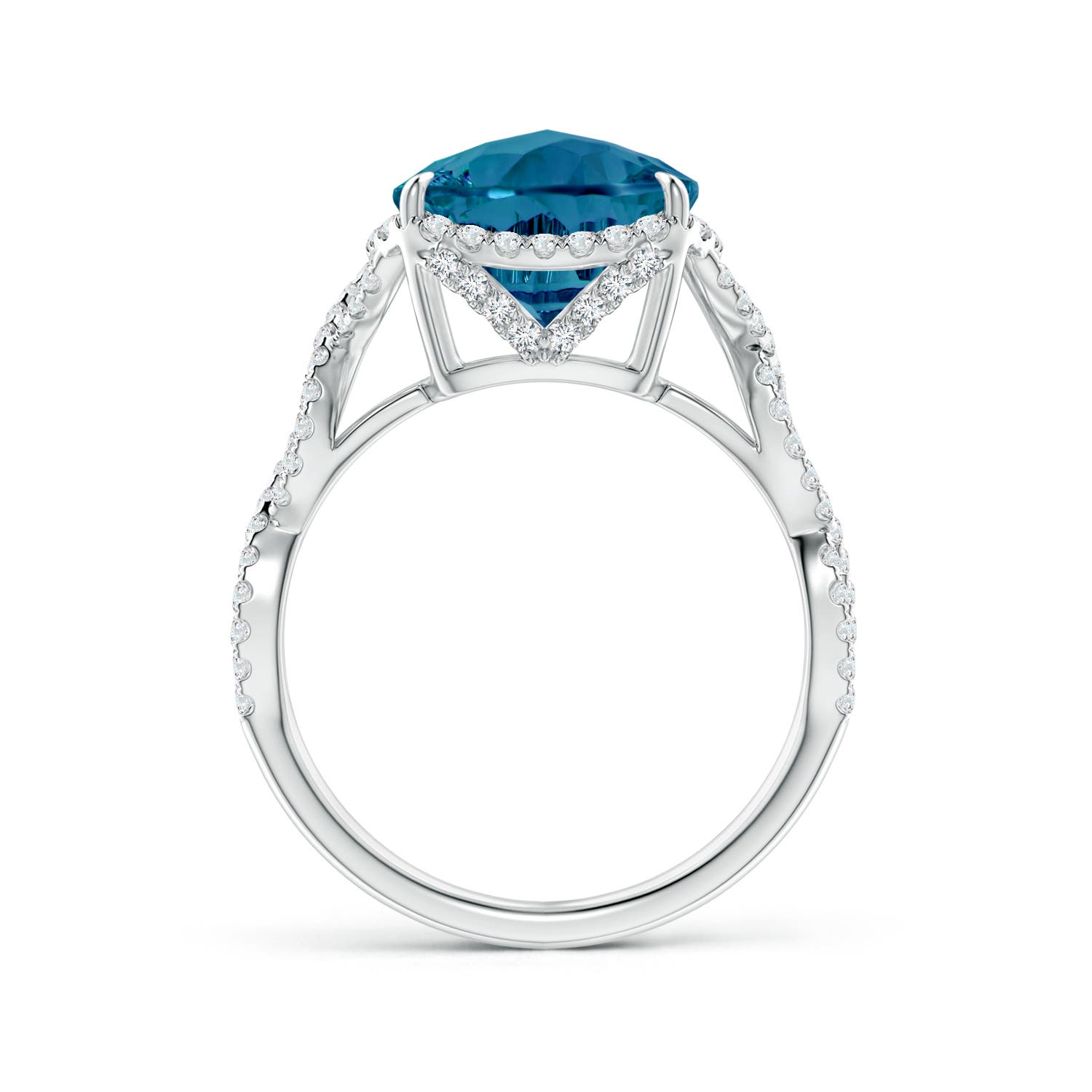 AAAA - London Blue Topaz / 4.7 CT / 14 KT White Gold