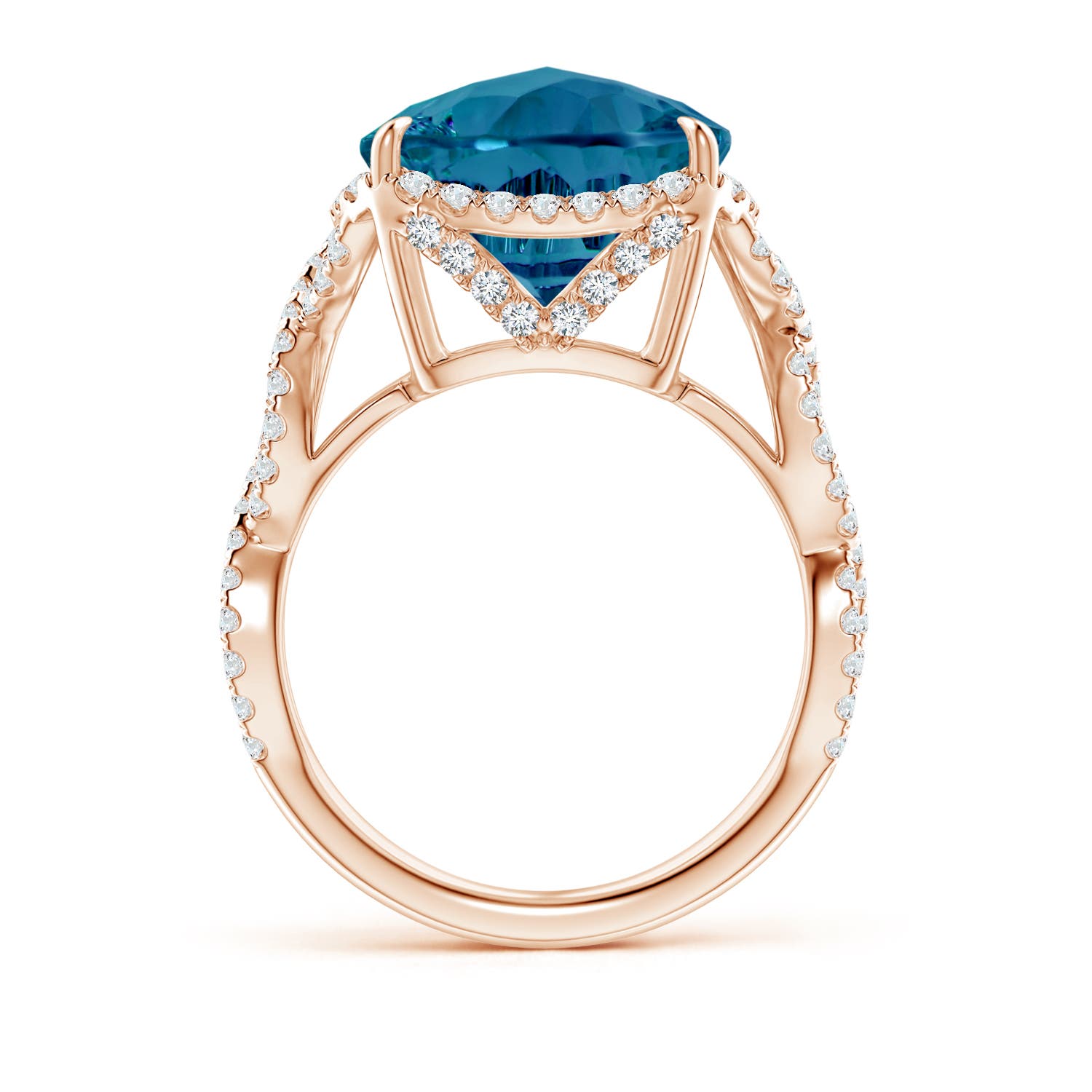 AAAA - London Blue Topaz / 7.4 CT / 14 KT Rose Gold