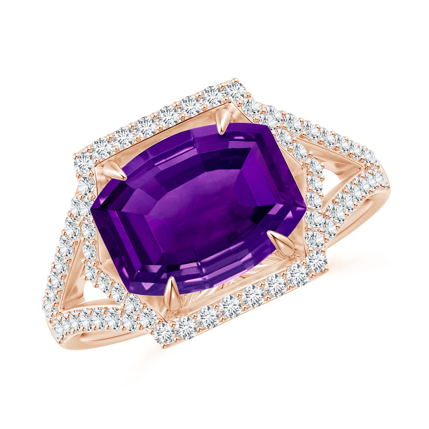 AAAA - Amethyst / 3.35 CT / 14 KT Rose Gold