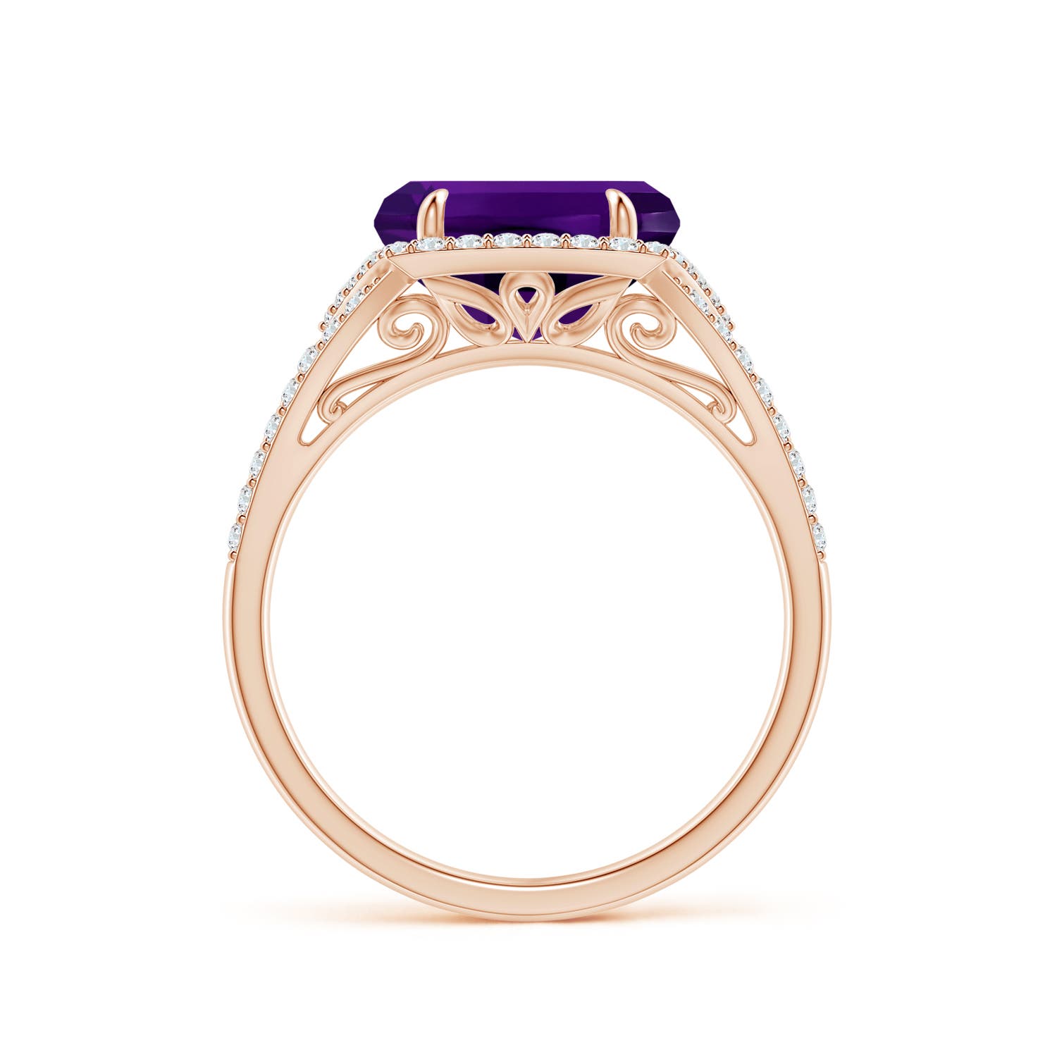 AAAA - Amethyst / 3.35 CT / 14 KT Rose Gold