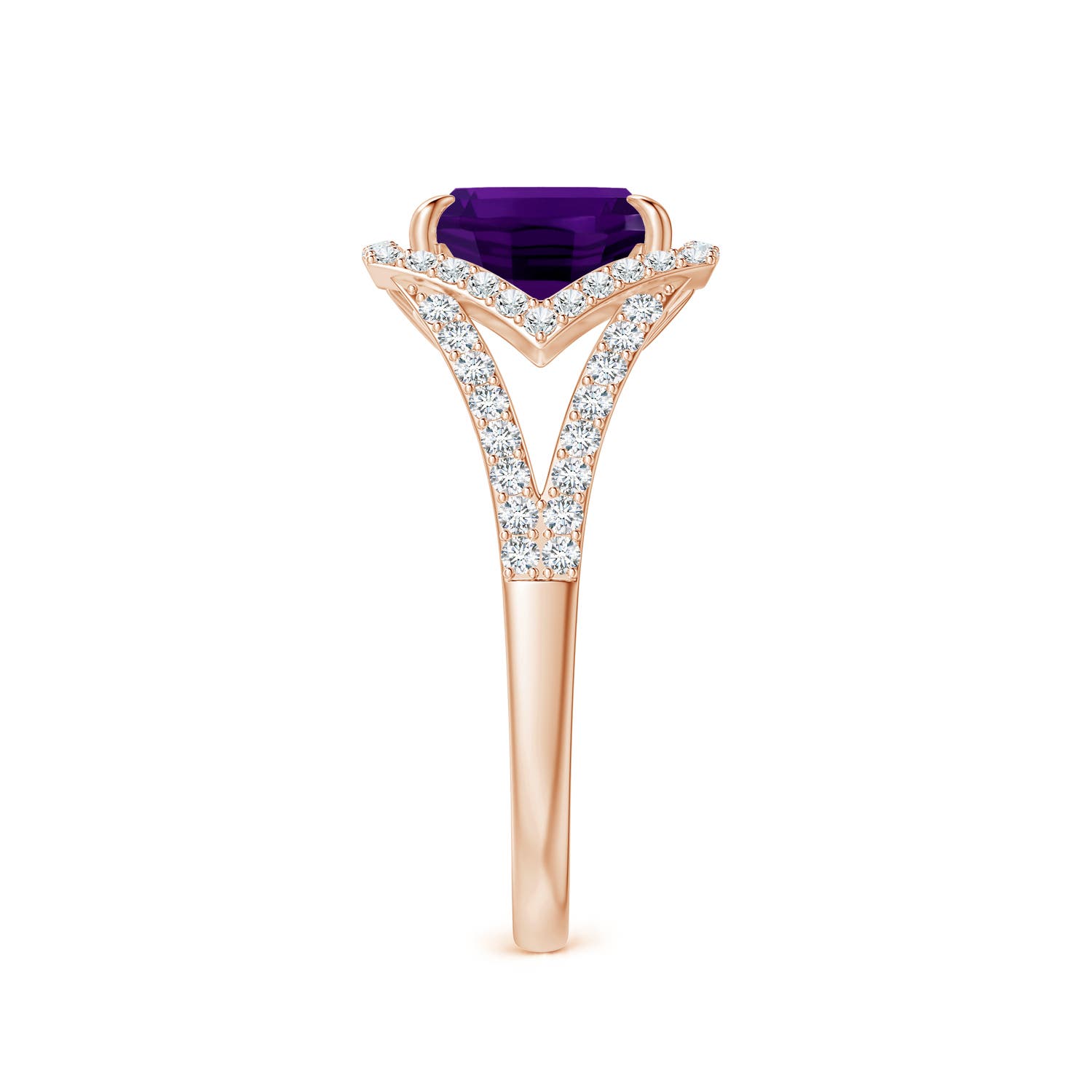 AAAA - Amethyst / 3.35 CT / 14 KT Rose Gold