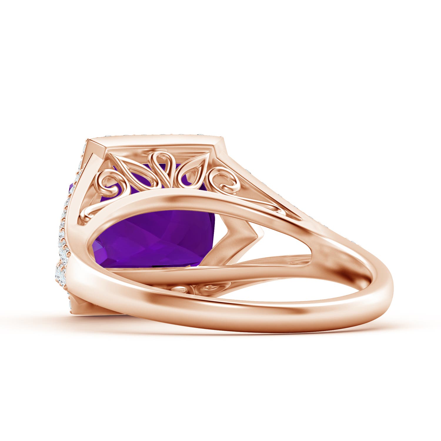 AAAA - Amethyst / 3.35 CT / 14 KT Rose Gold