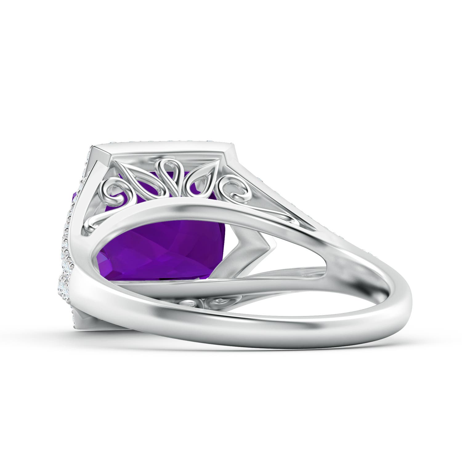 AAAA - Amethyst / 3.35 CT / 14 KT White Gold