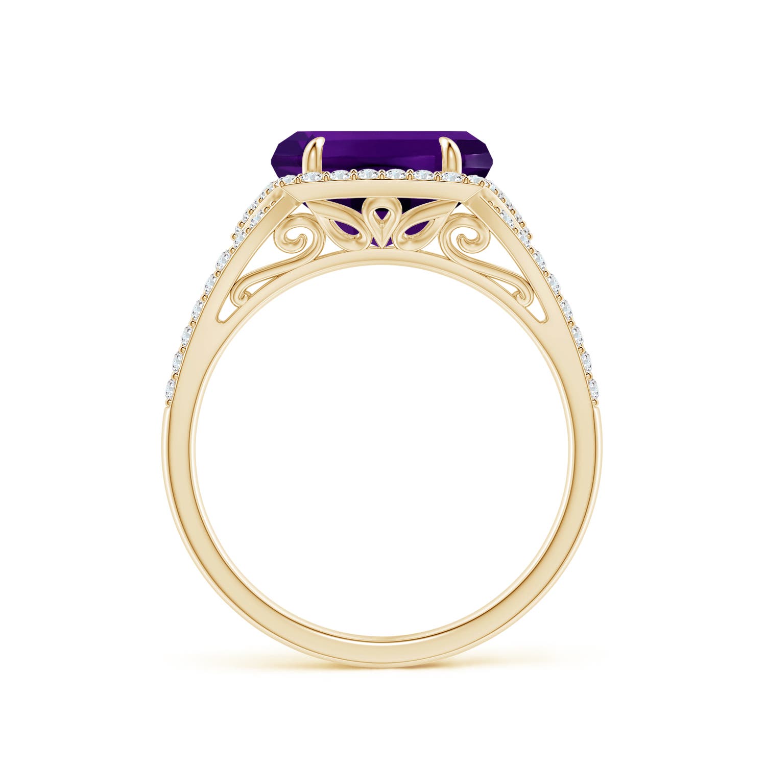 AAAA - Amethyst / 3.35 CT / 14 KT Yellow Gold