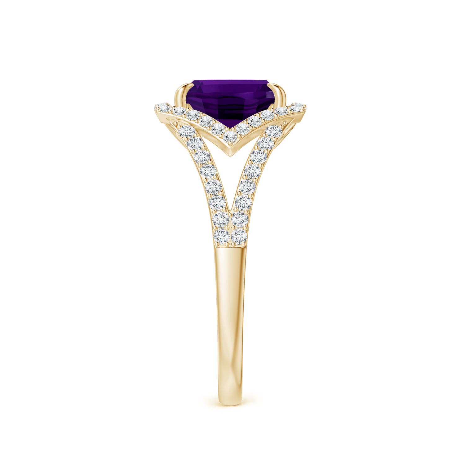 AAAA - Amethyst / 3.35 CT / 14 KT Yellow Gold