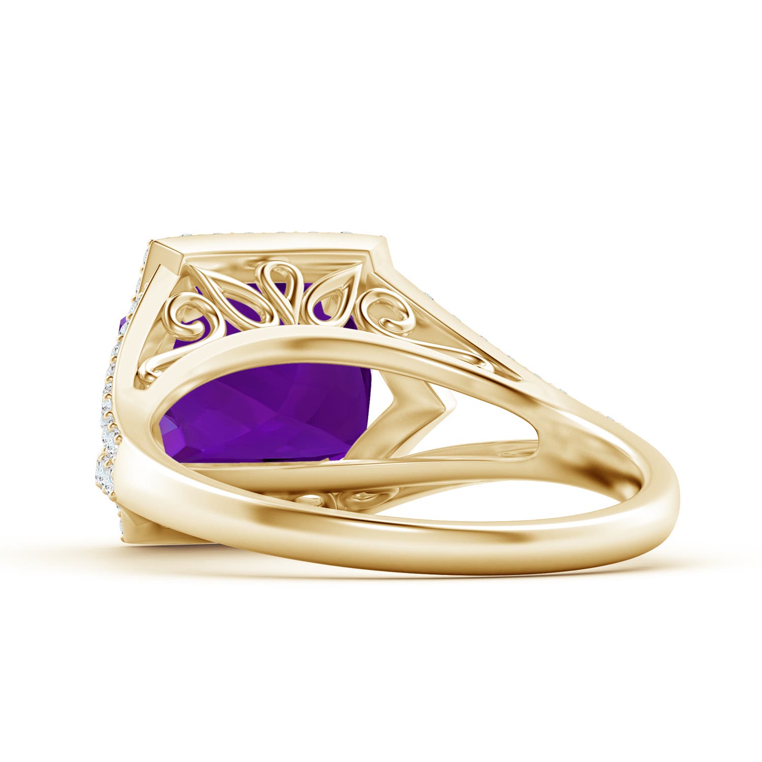 AAAA - Amethyst / 3.35 CT / 14 KT Yellow Gold