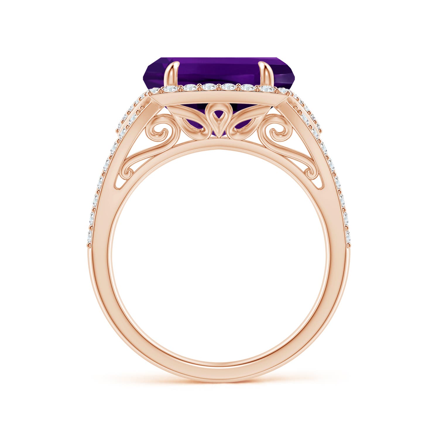 AAAA - Amethyst / 5.22 CT / 14 KT Rose Gold