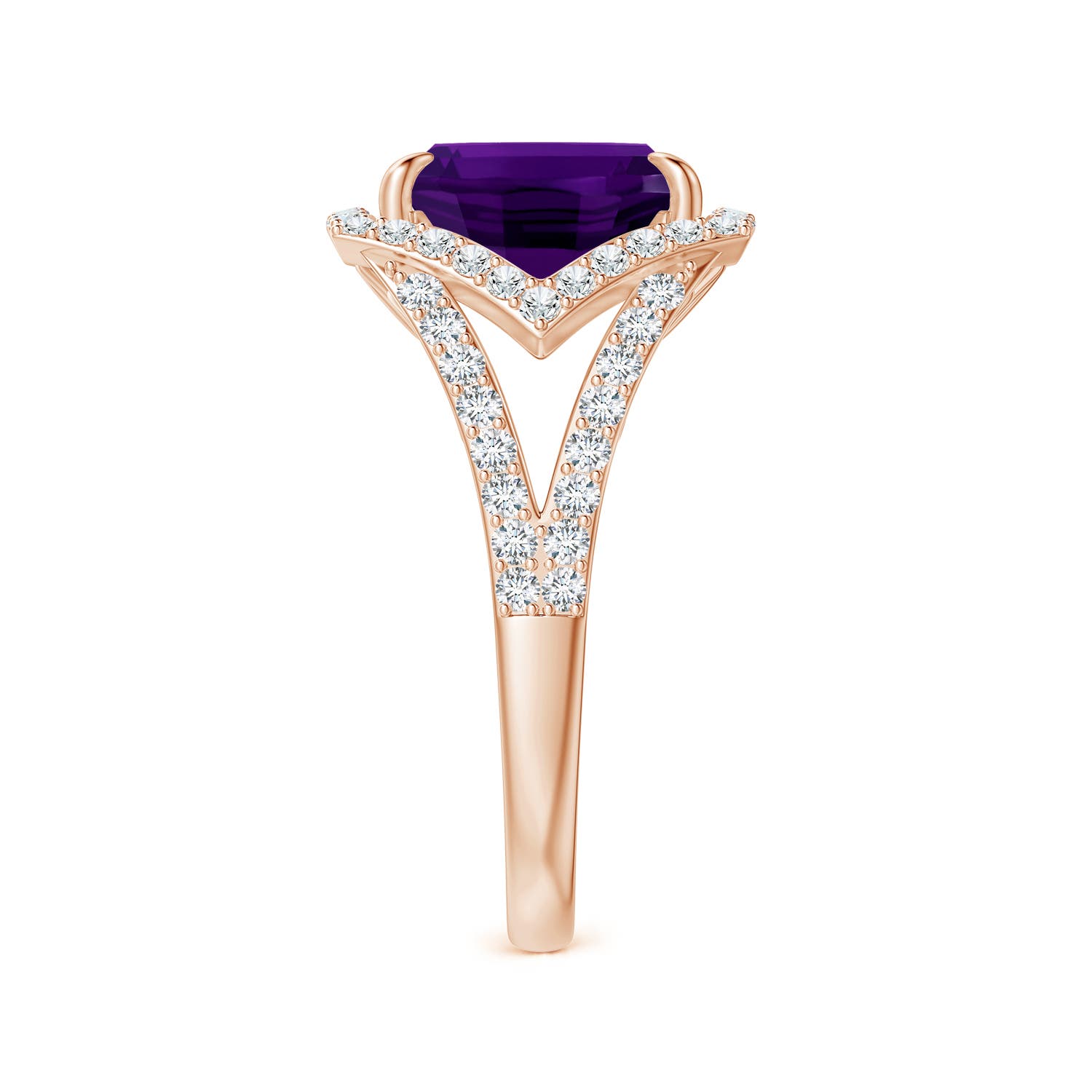 AAAA - Amethyst / 5.22 CT / 14 KT Rose Gold