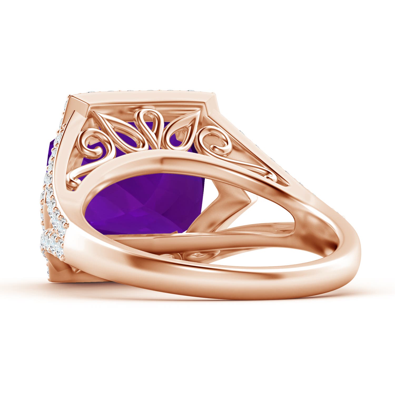 AAAA - Amethyst / 5.22 CT / 14 KT Rose Gold