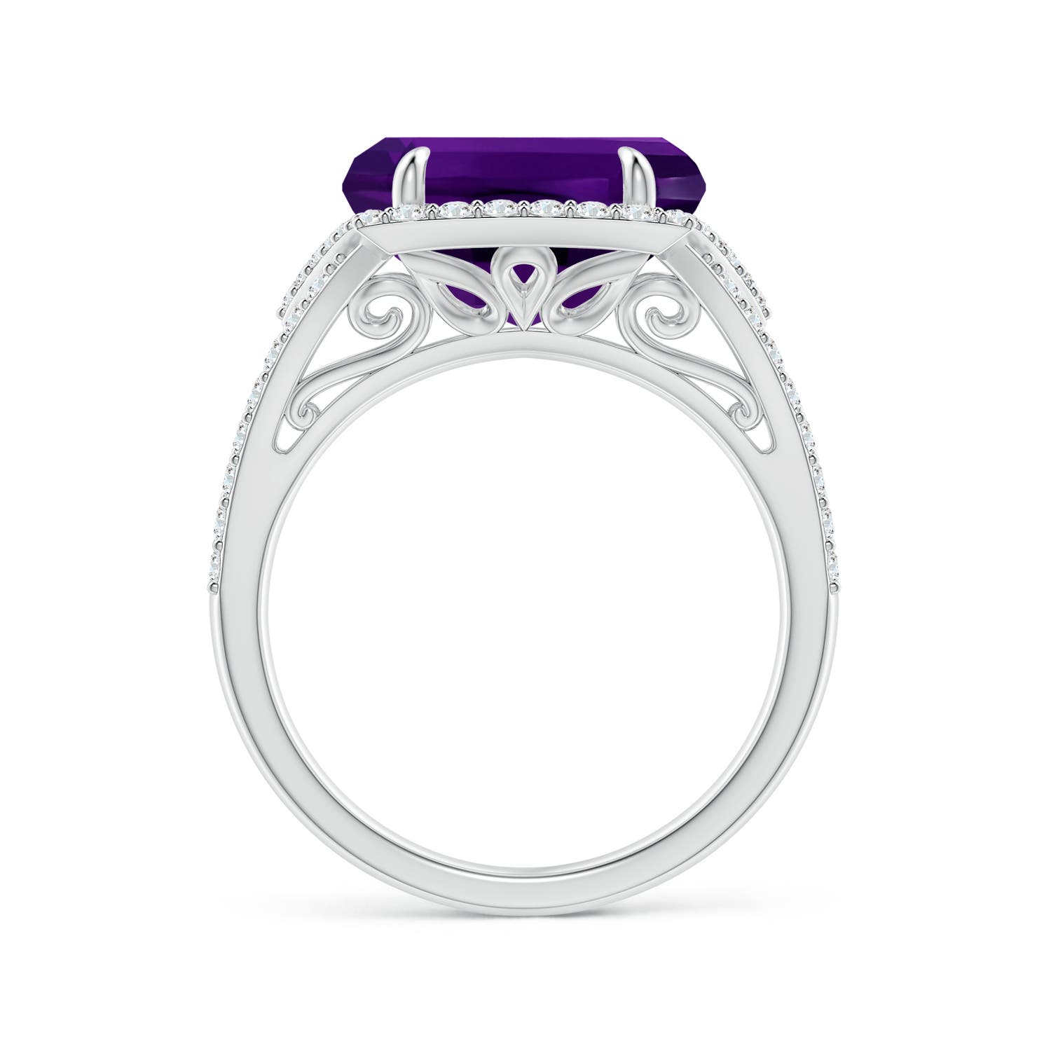 AAAA - Amethyst / 5.22 CT / 14 KT White Gold