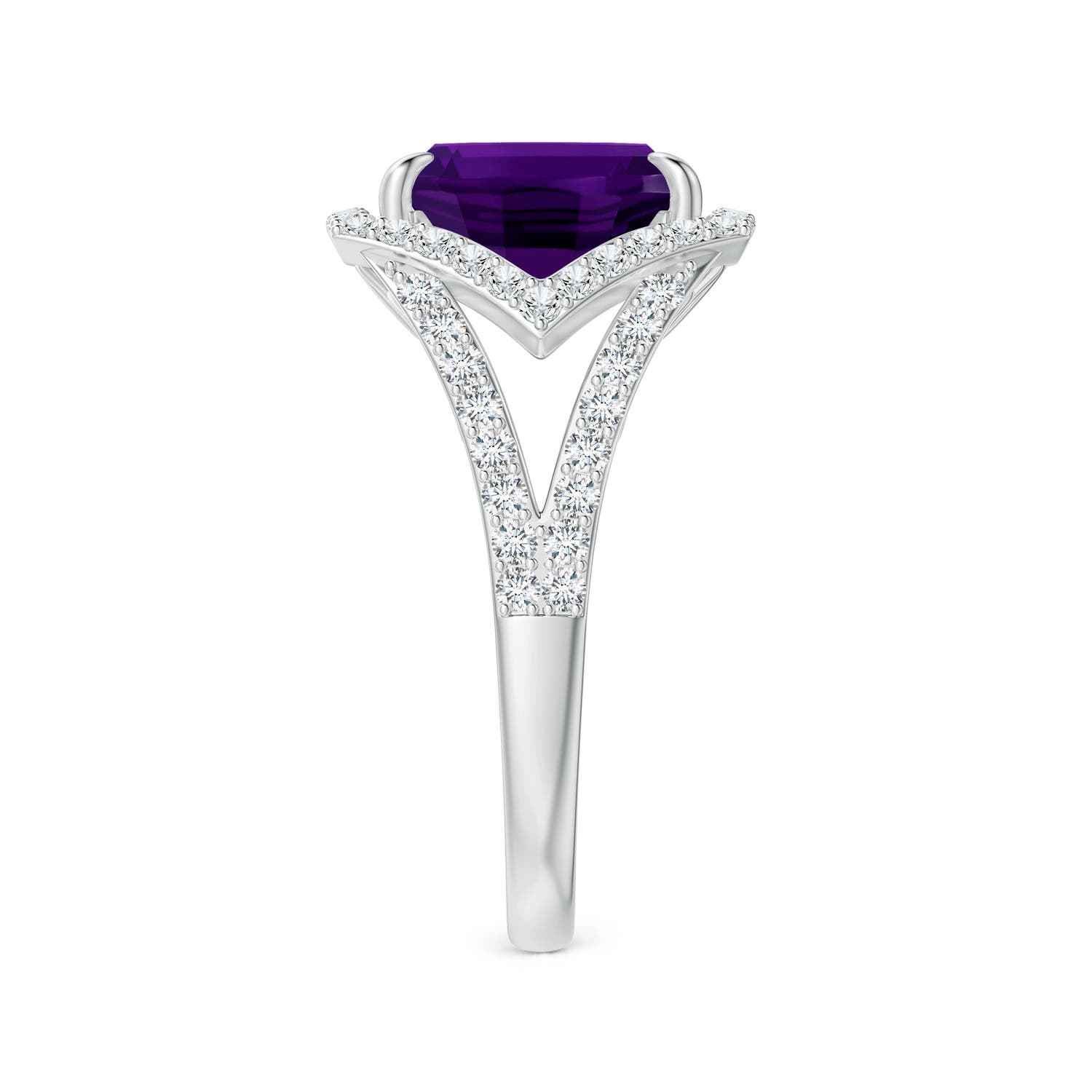 AAAA - Amethyst / 5.22 CT / 14 KT White Gold