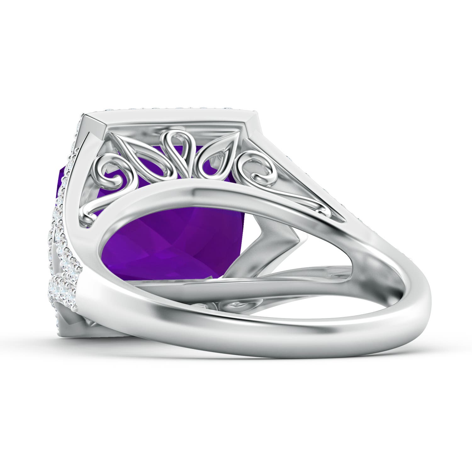 AAAA - Amethyst / 5.22 CT / 14 KT White Gold