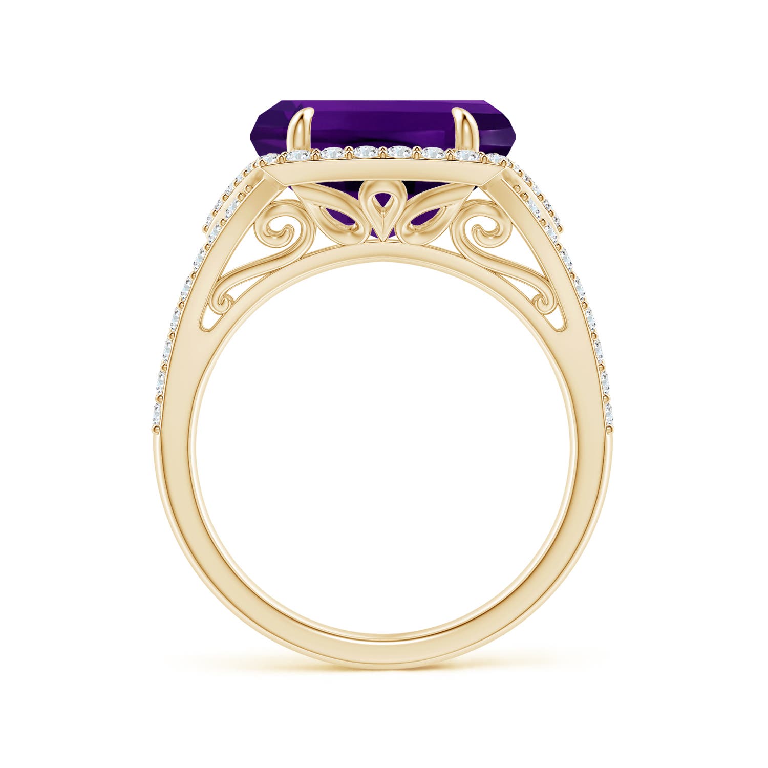 AAAA - Amethyst / 5.22 CT / 14 KT Yellow Gold