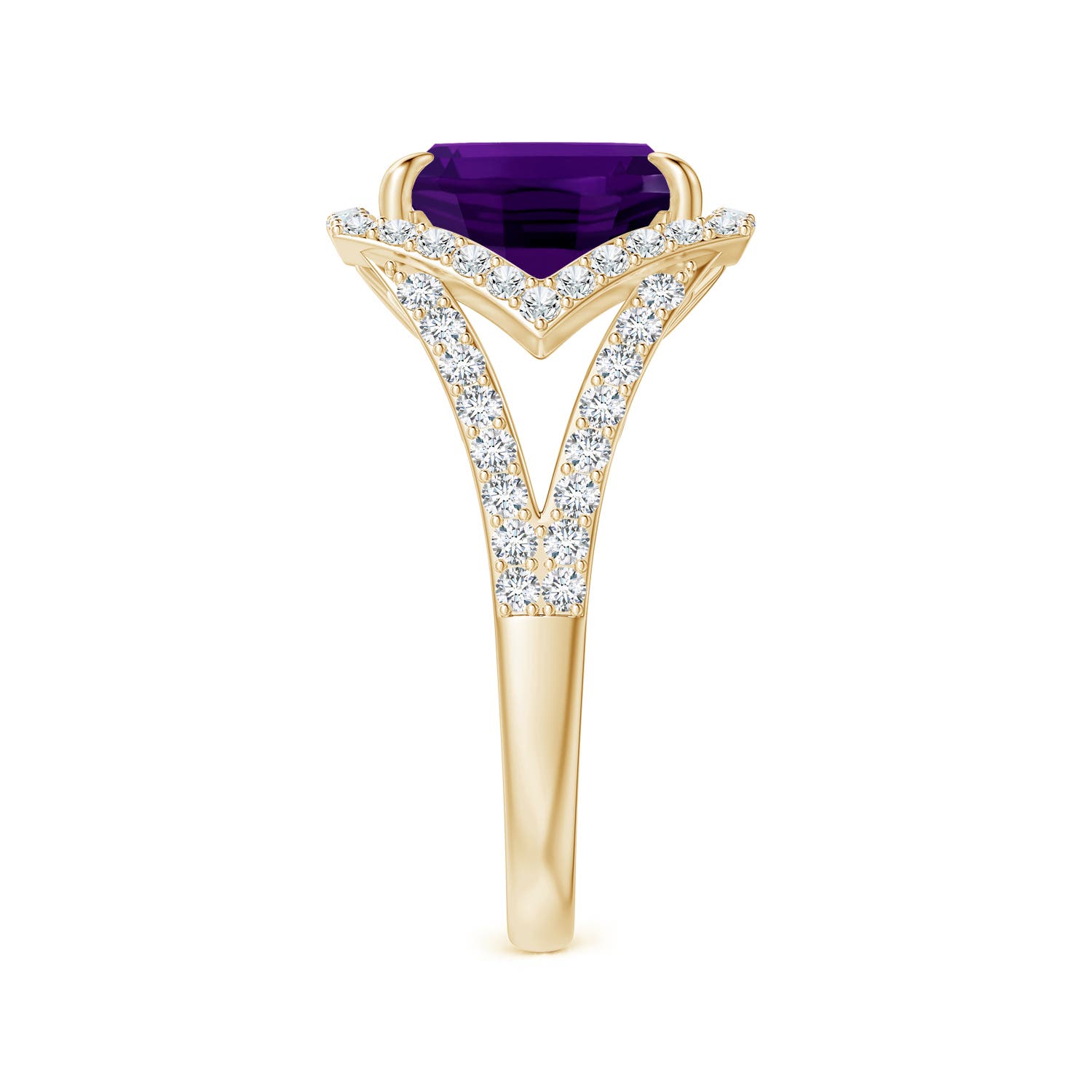 AAAA - Amethyst / 5.22 CT / 14 KT Yellow Gold