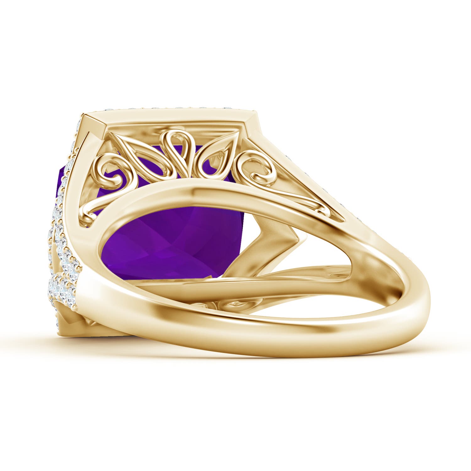 AAAA - Amethyst / 5.22 CT / 14 KT Yellow Gold