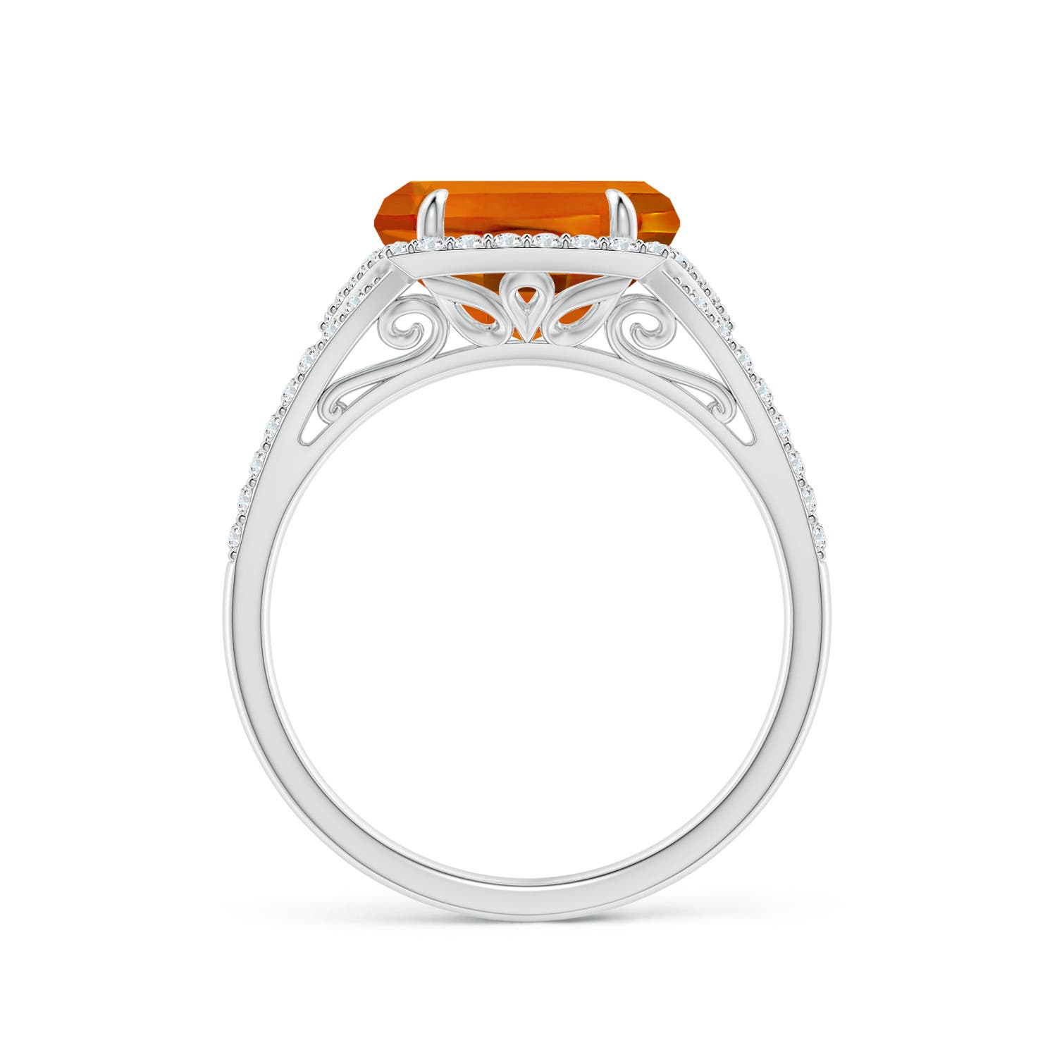 AAAA - Citrine / 3.35 CT / 14 KT White Gold