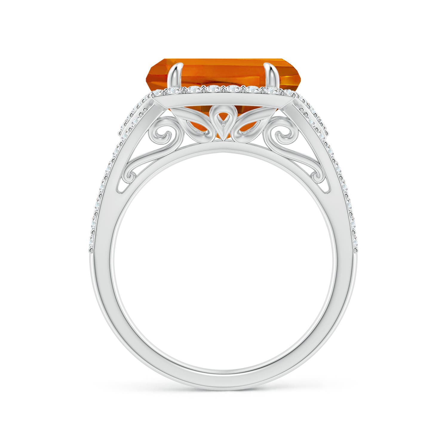 AAAA - Citrine / 5.22 CT / 14 KT White Gold