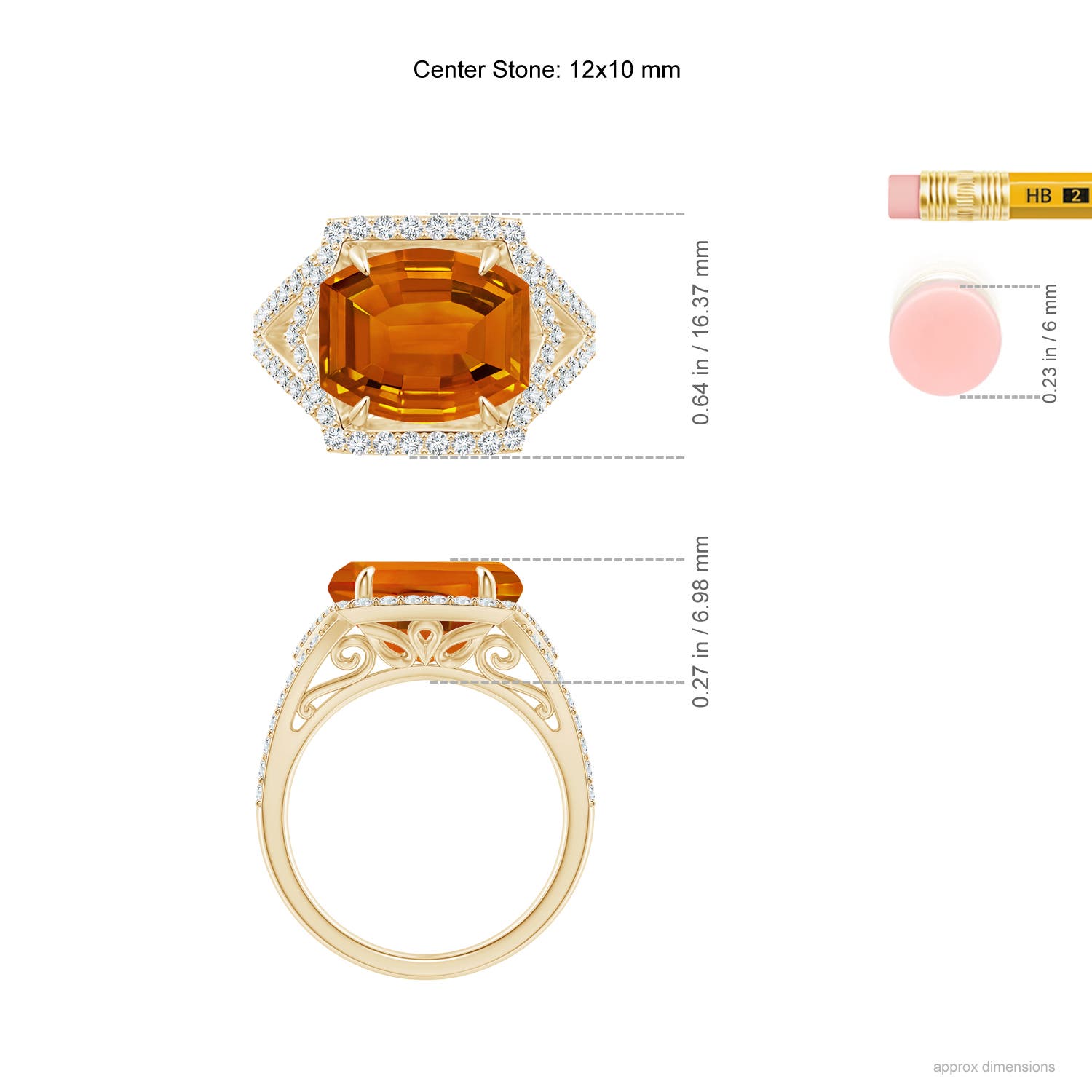 AAAA - Citrine / 5.22 CT / 14 KT Yellow Gold