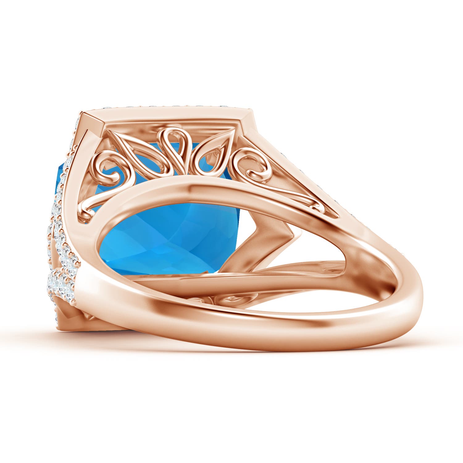 AAAA - Swiss Blue Topaz / 6.12 CT / 14 KT Rose Gold