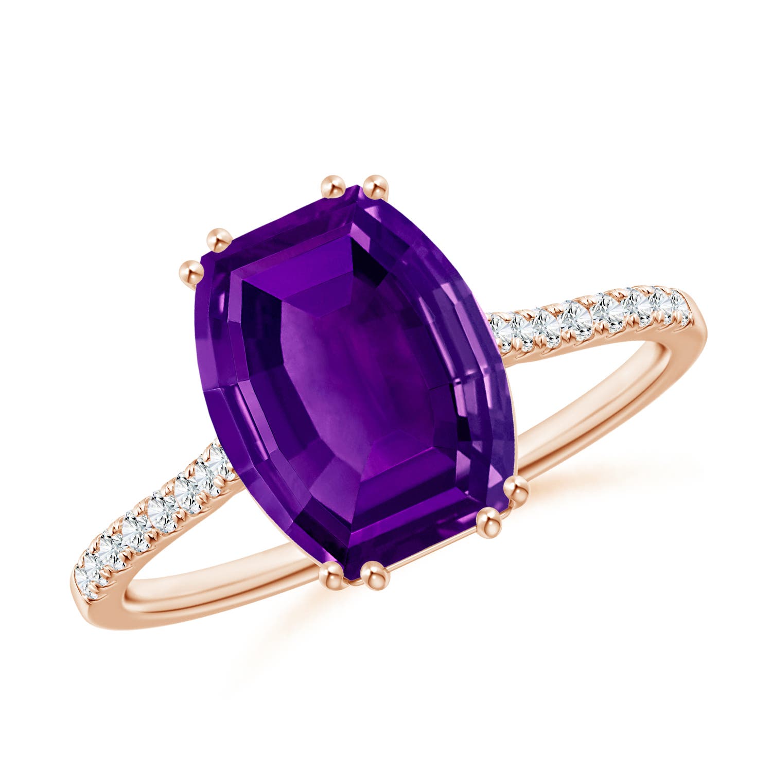 AAAA - Amethyst / 3.03 CT / 14 KT Rose Gold