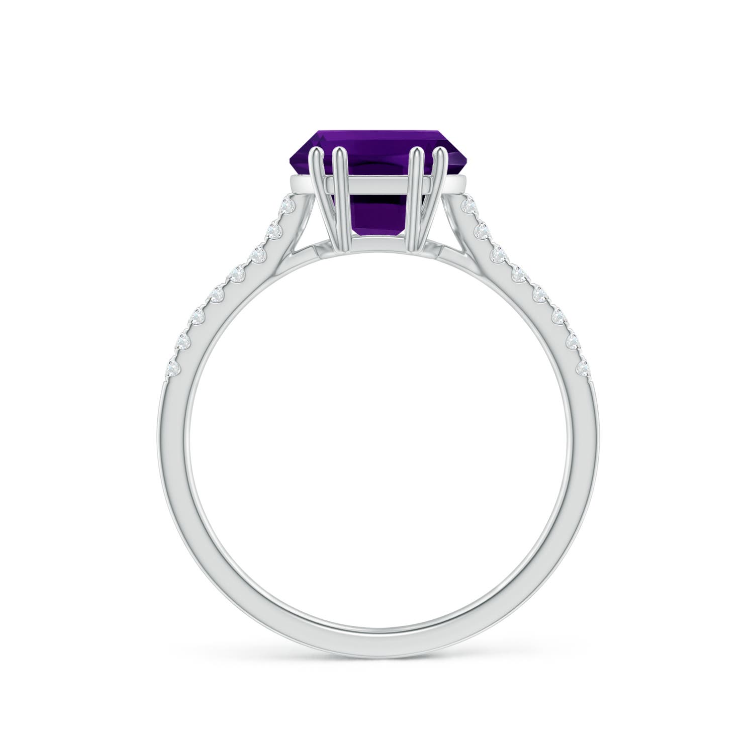 AAAA - Amethyst / 3.03 CT / 14 KT White Gold