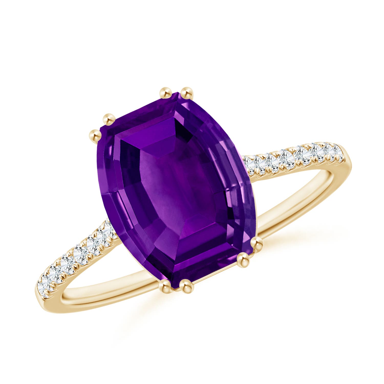 AAAA - Amethyst / 3.03 CT / 14 KT Yellow Gold