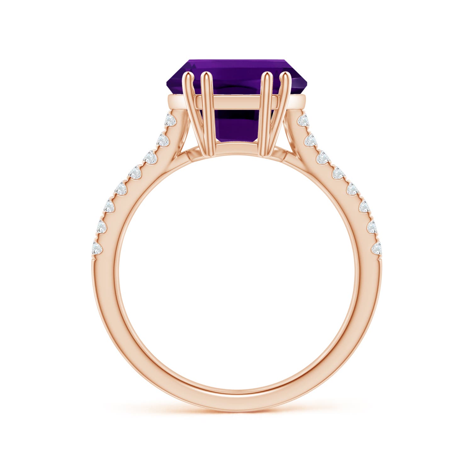 AAAA - Amethyst / 4.66 CT / 14 KT Rose Gold