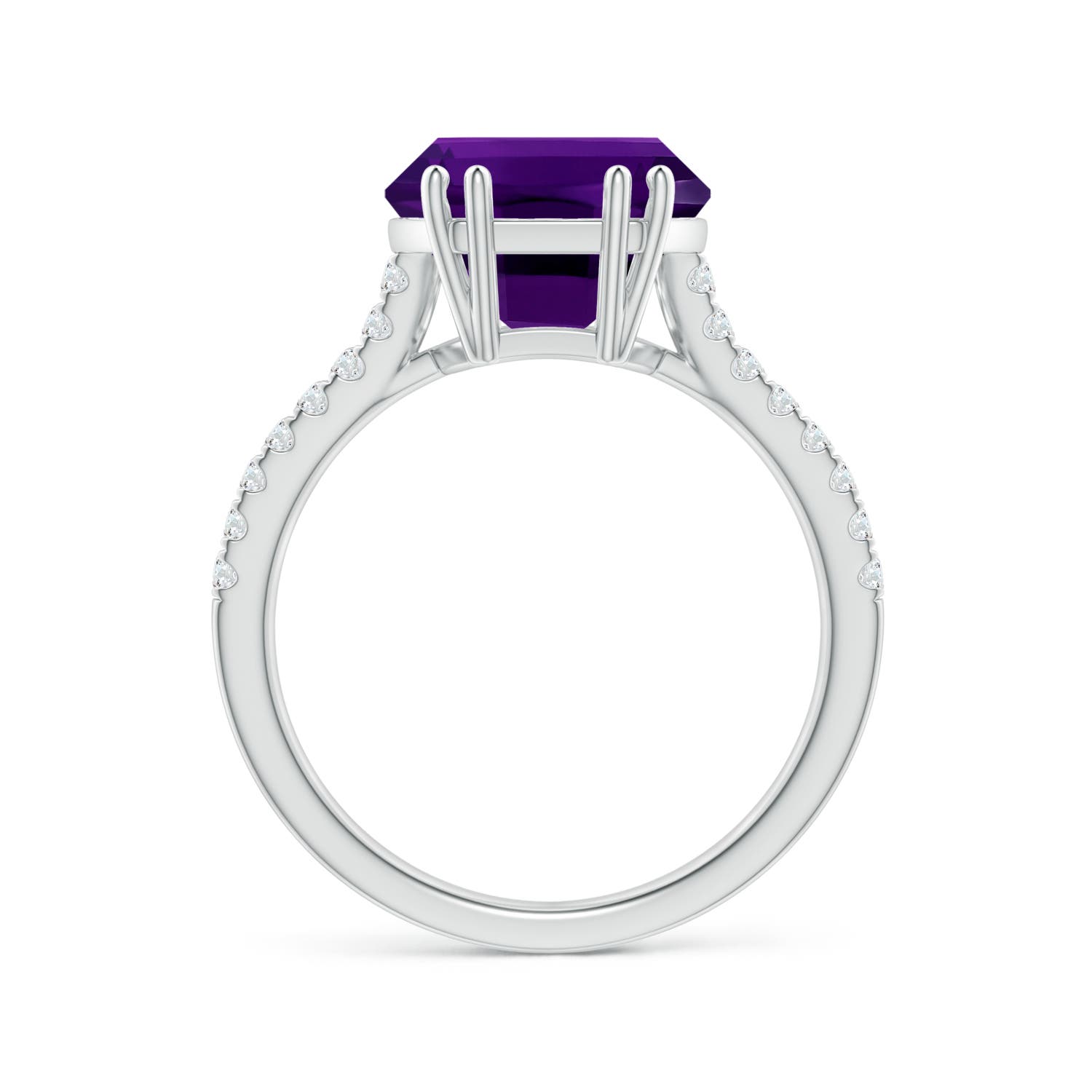 AAAA - Amethyst / 4.66 CT / 14 KT White Gold