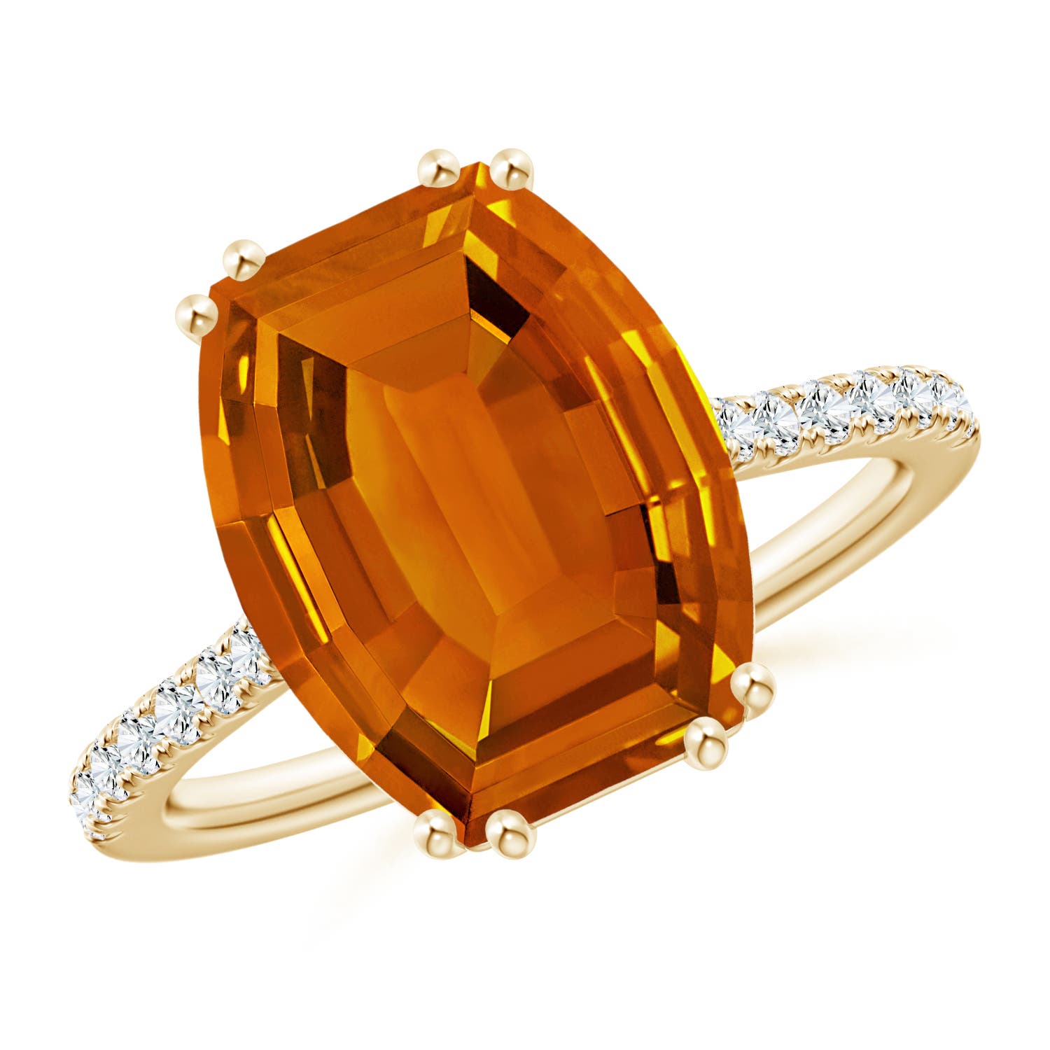 AAAA - Citrine / 4.66 CT / 14 KT Yellow Gold