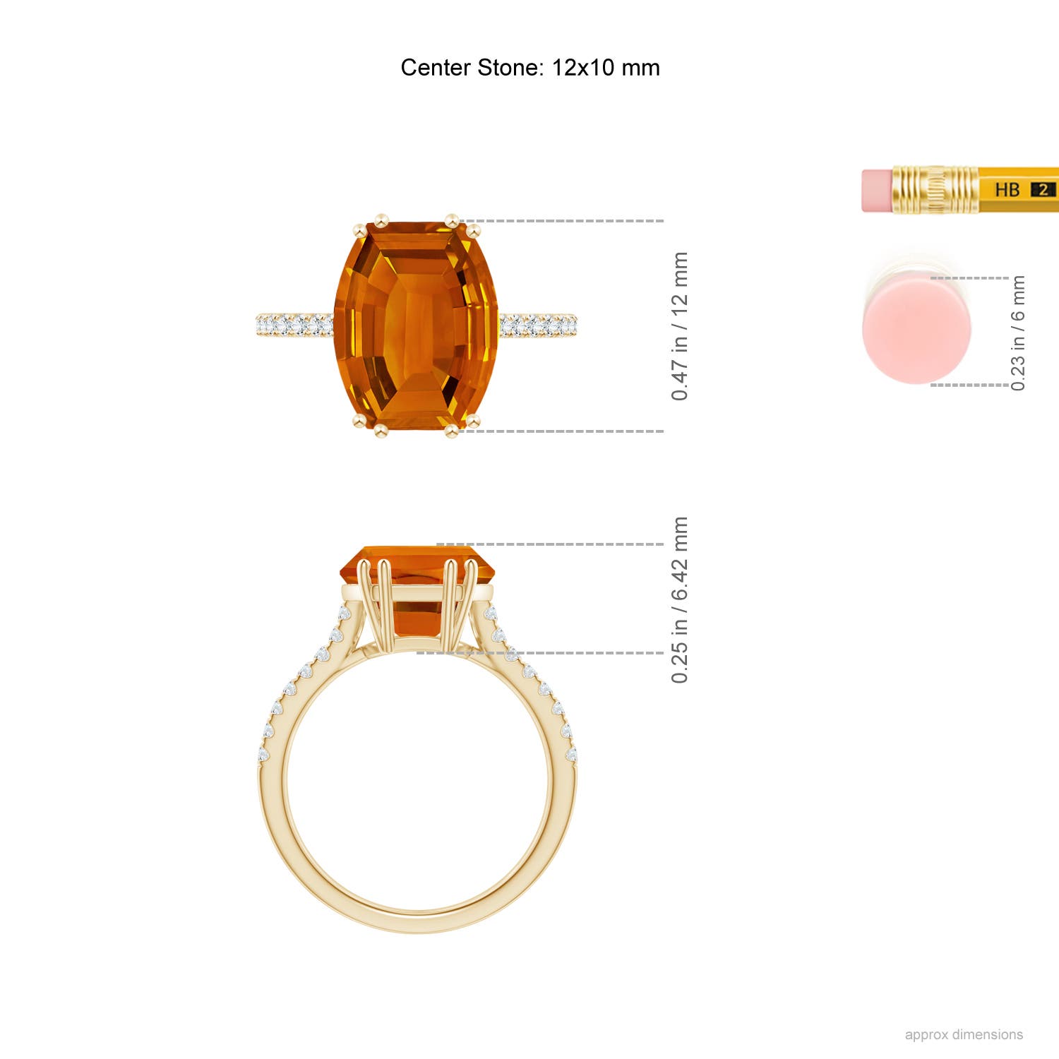 AAAA - Citrine / 4.66 CT / 14 KT Yellow Gold