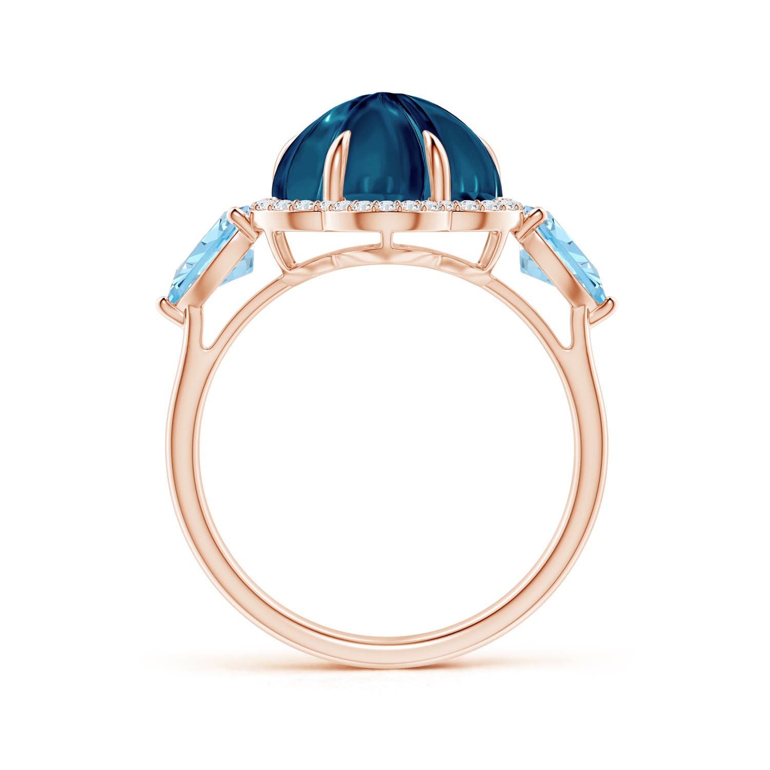 AAAA - London Blue Topaz / 8.54 CT / 14 KT Rose Gold