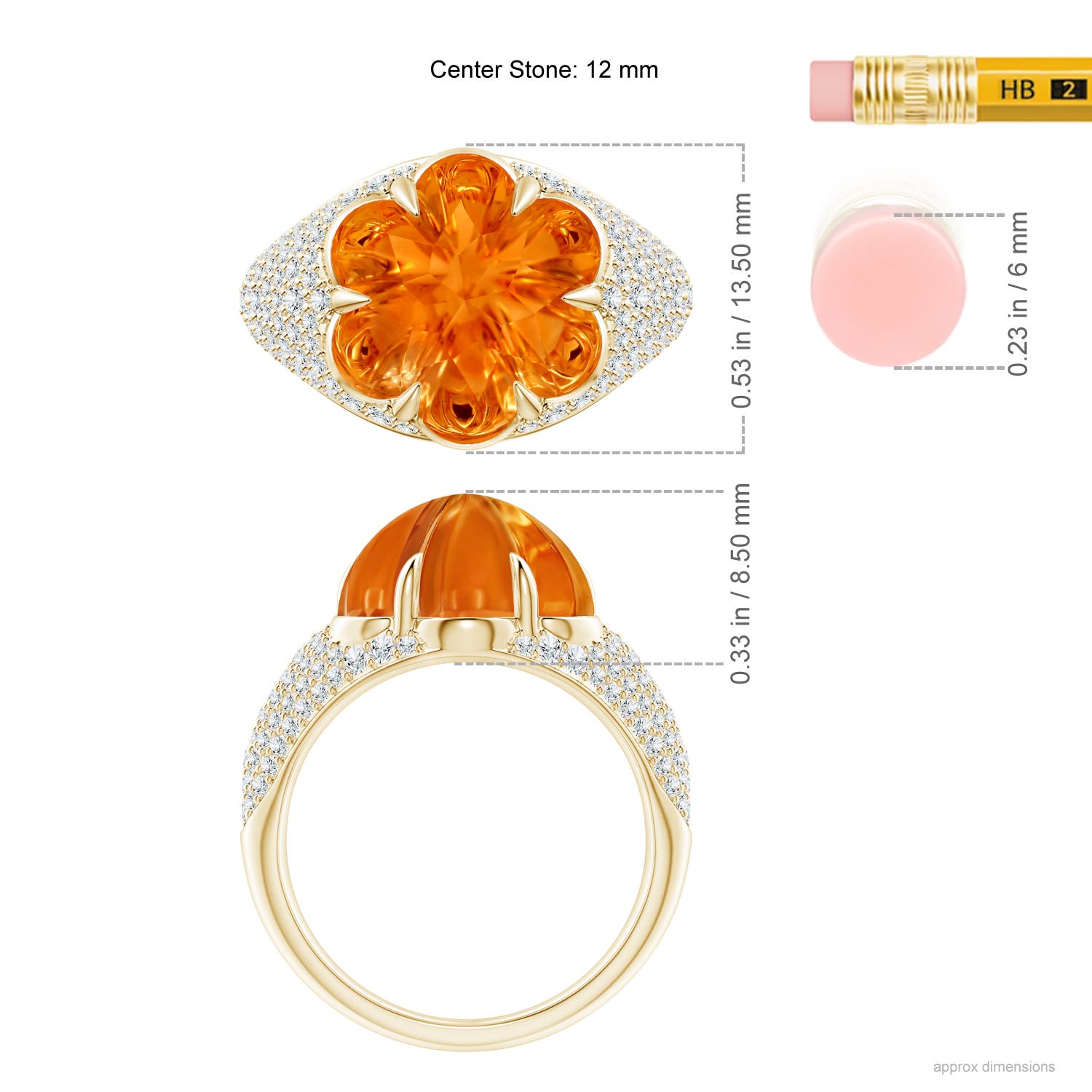 AAAA - Citrine / 7.75 CT / 14 KT Yellow Gold