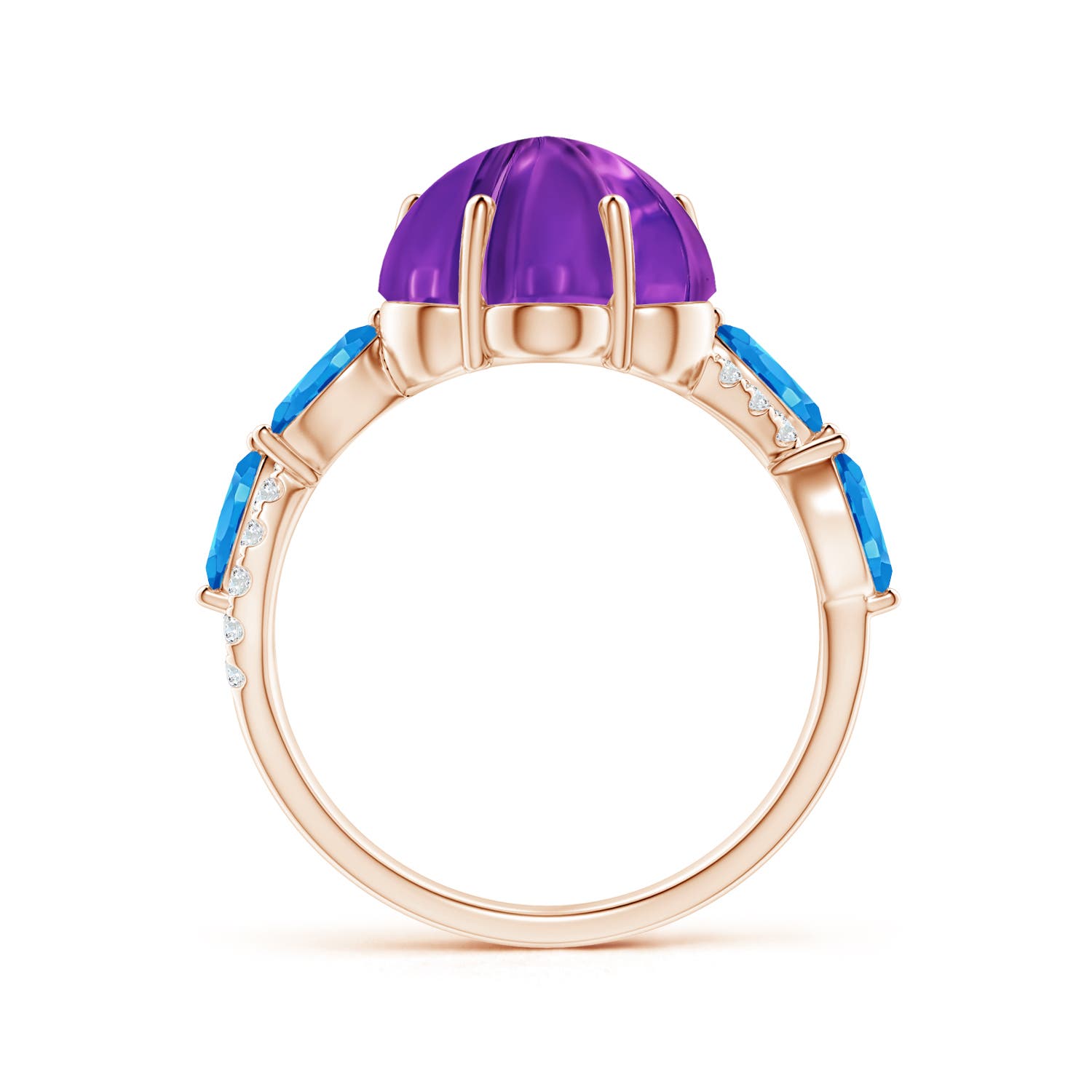 AAAA - Amethyst / 7.34 CT / 14 KT Rose Gold