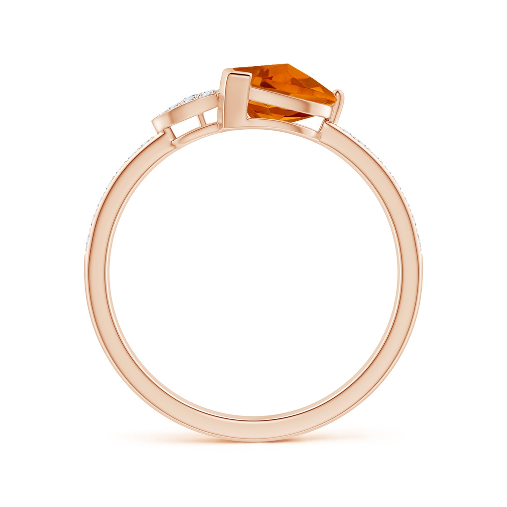 7mm AAAA Heart-Shaped Citrine Ring with Pave Diamonds in Rose Gold - side_1