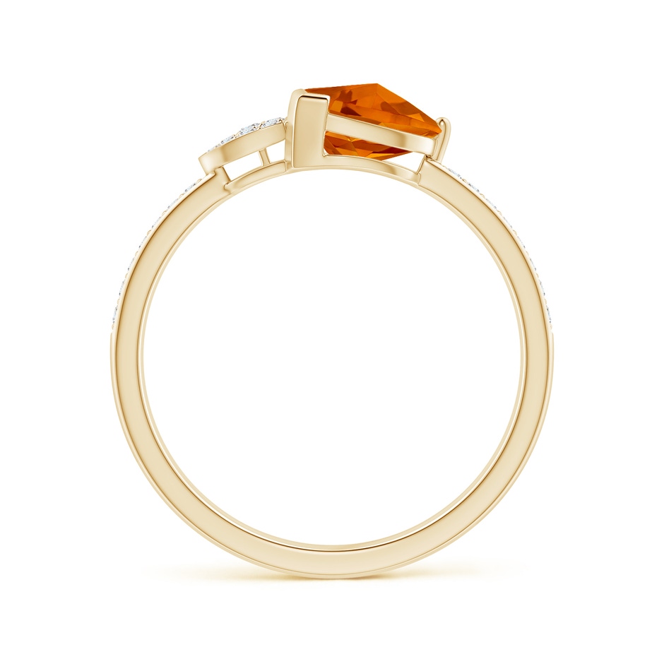7mm AAAA Heart-Shaped Citrine Ring with Pave Diamonds in Yellow Gold side-1