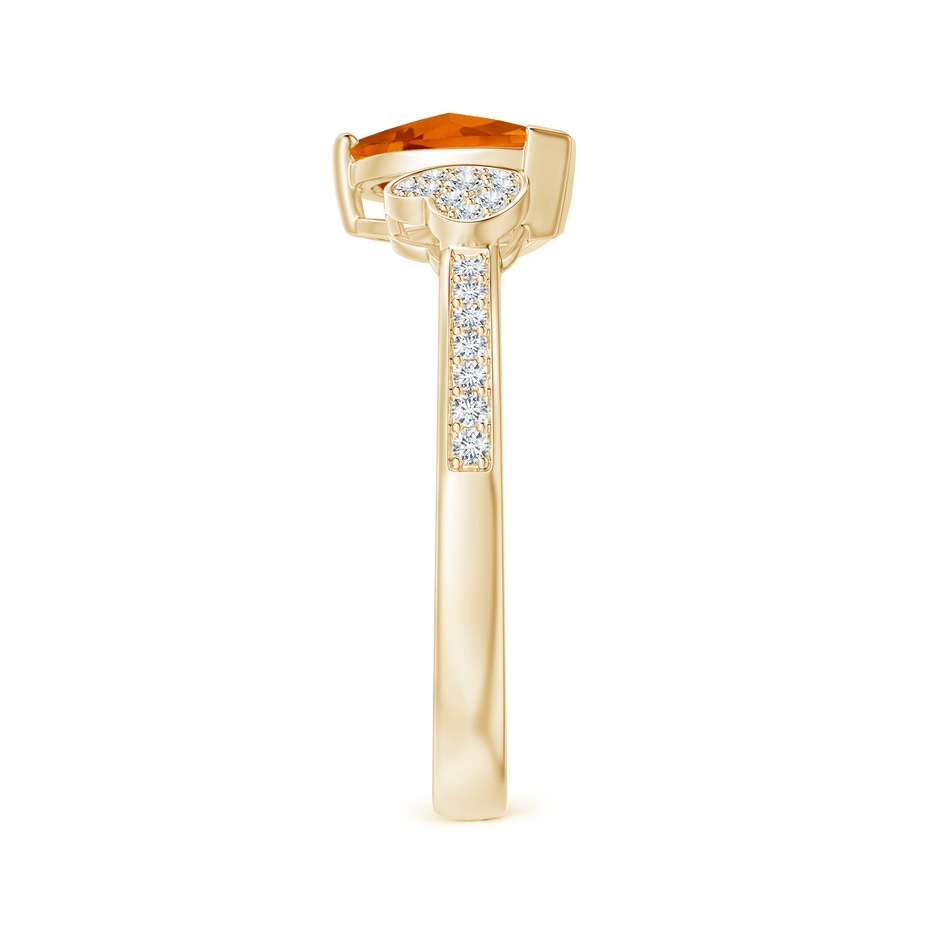 7mm AAAA Heart-Shaped Citrine Ring with Pave Diamonds in Yellow Gold side-2