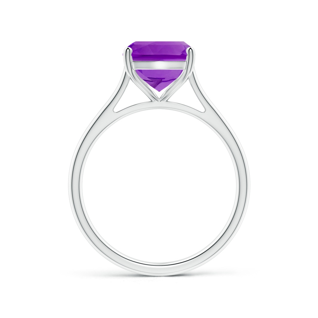 10x8mm AAAA Rectangular Cushion Amethyst Cocktail Ring in P950 Platinum - side_1