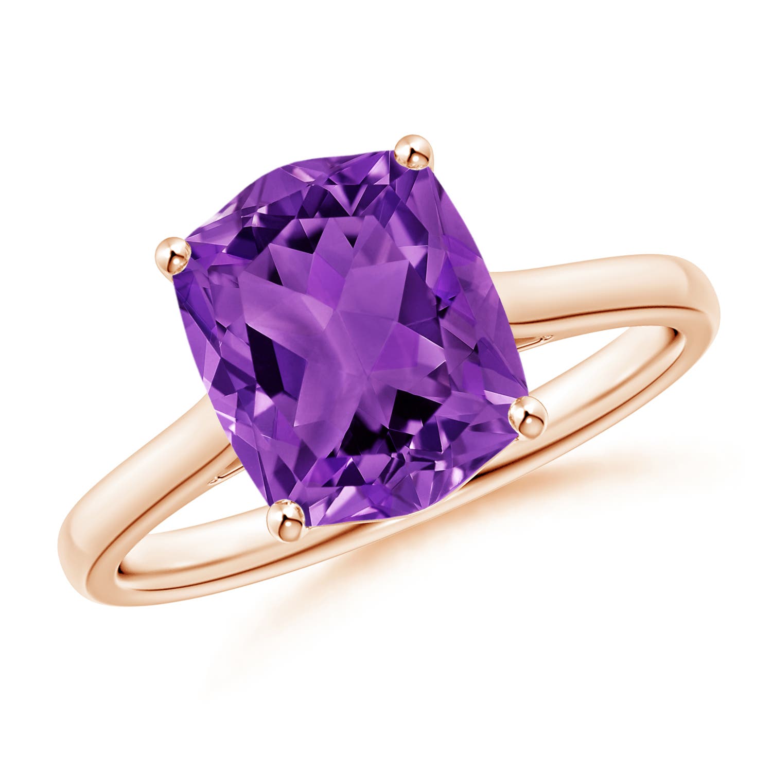 AAAA - Amethyst / 2.8 CT / 14 KT Rose Gold