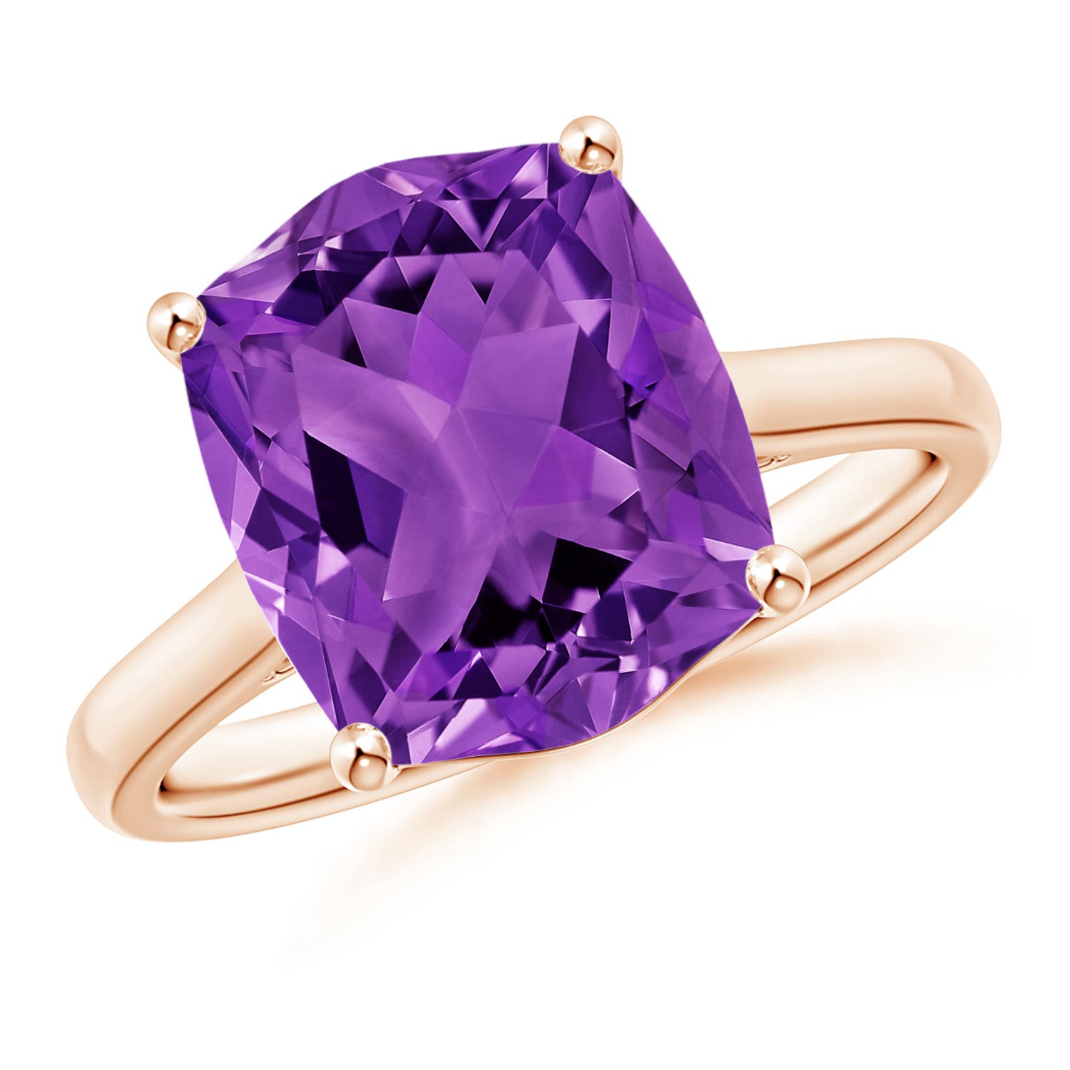 AAAA - Amethyst / 5 CT / 14 KT Rose Gold