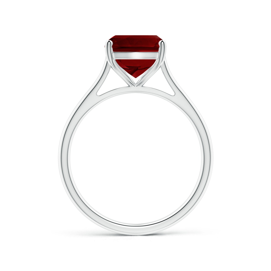 10x8mm AAAA Rectangular Cushion Garnet Cocktail Ring in P950 Platinum side-1