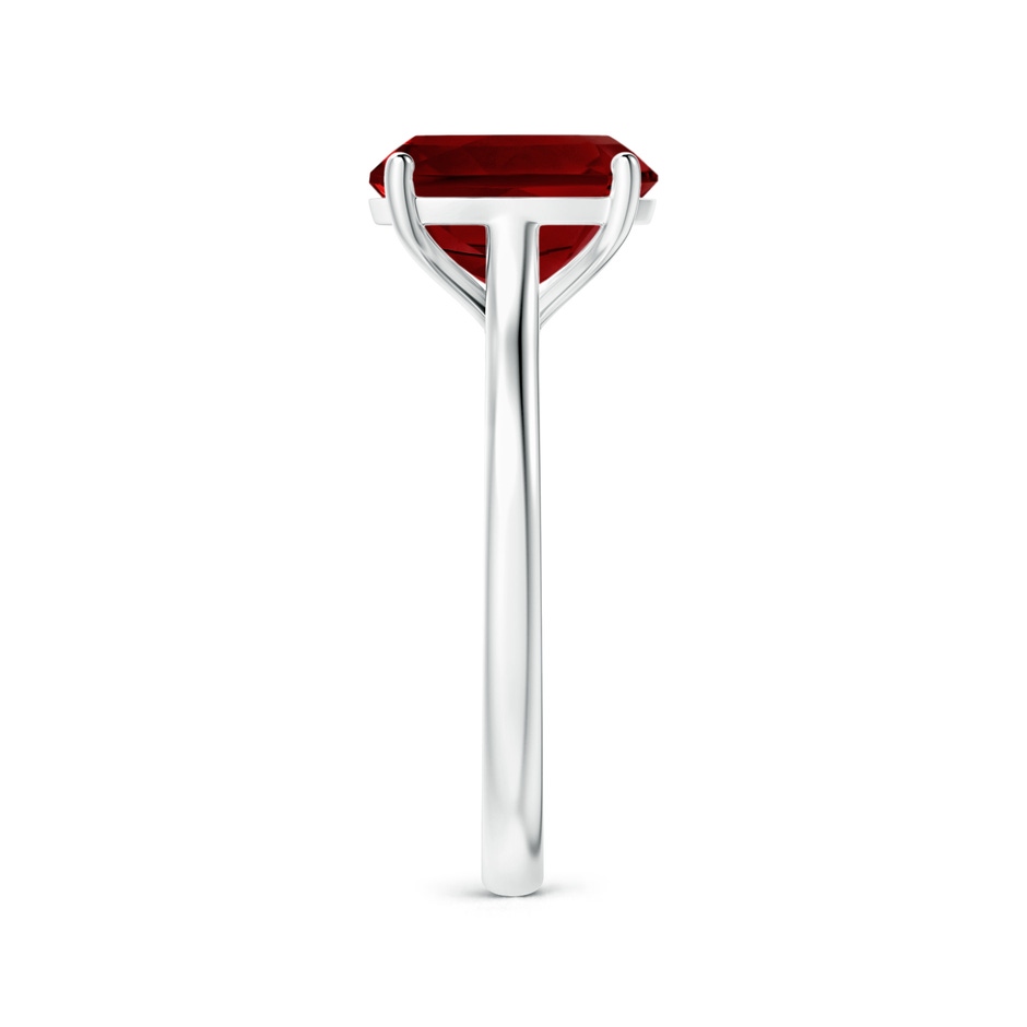 10x8mm AAAA Rectangular Cushion Garnet Cocktail Ring in P950 Platinum side-2