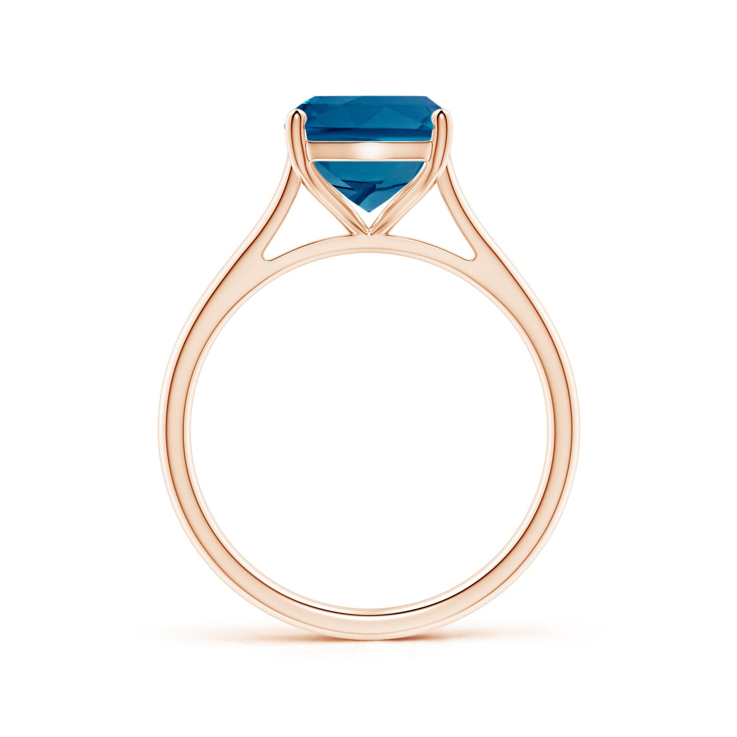 AAAA - London Blue Topaz / 3.3 CT / 14 KT Rose Gold