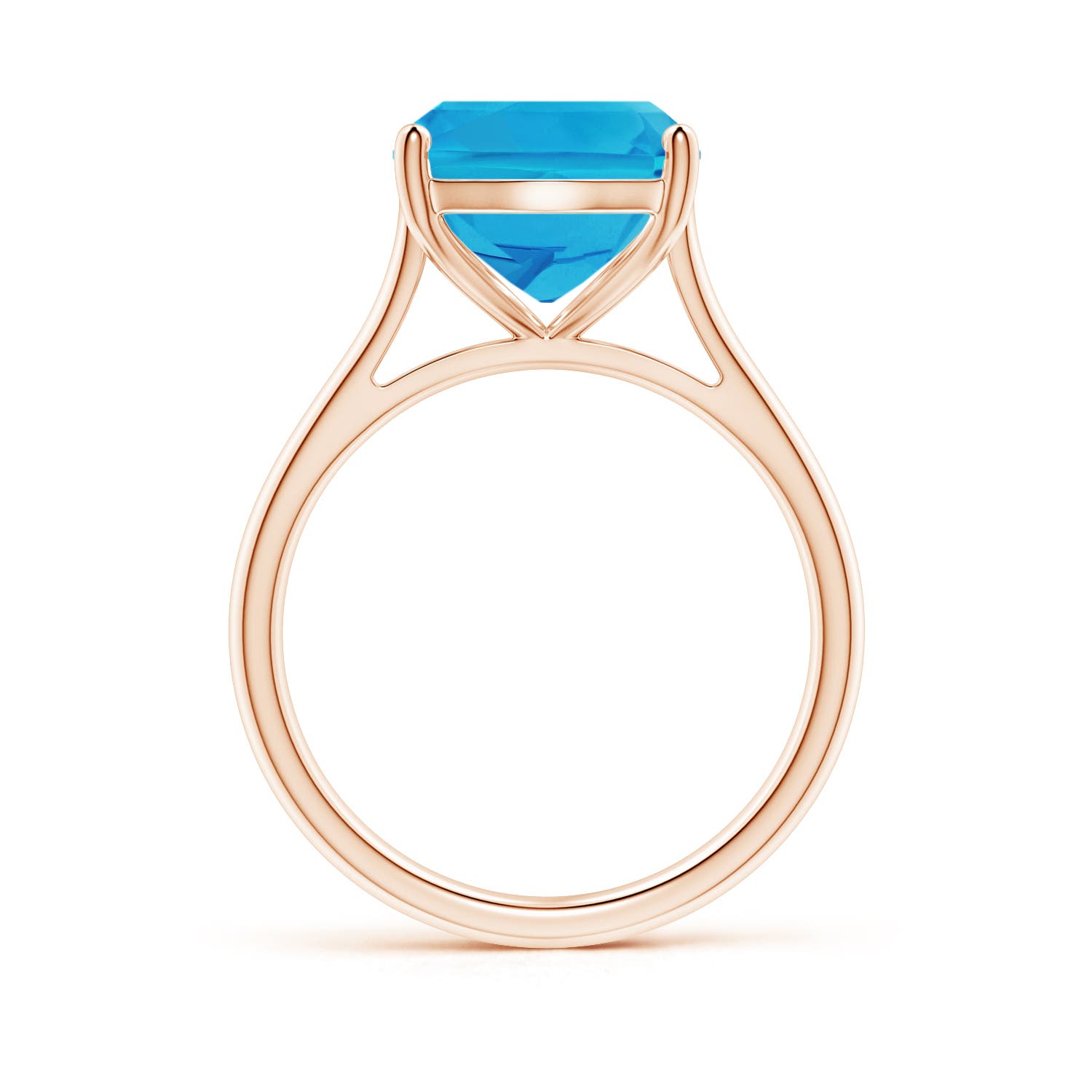 AAAA - Swiss Blue Topaz / 6 CT / 14 KT Rose Gold