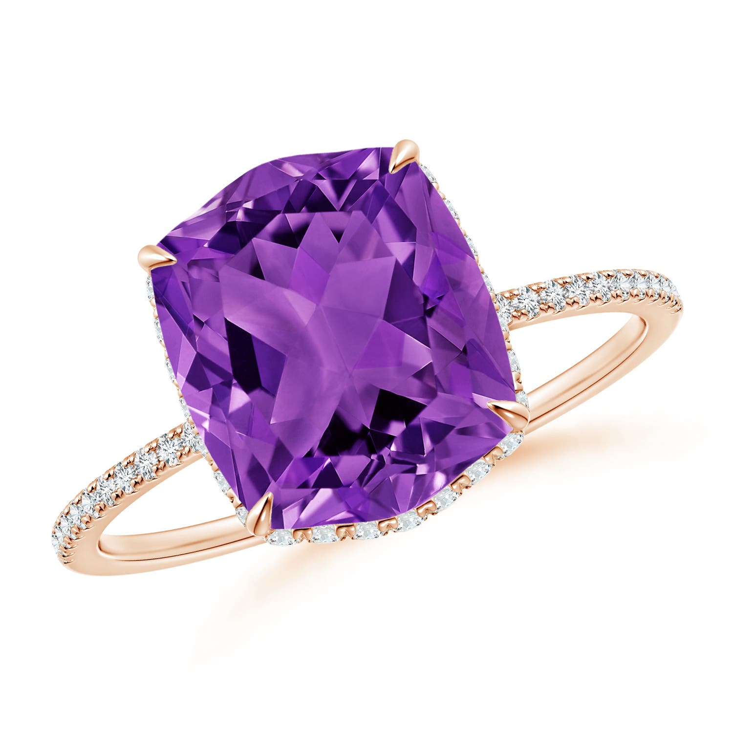 AAAA - Amethyst / 3.2 CT / 14 KT Rose Gold