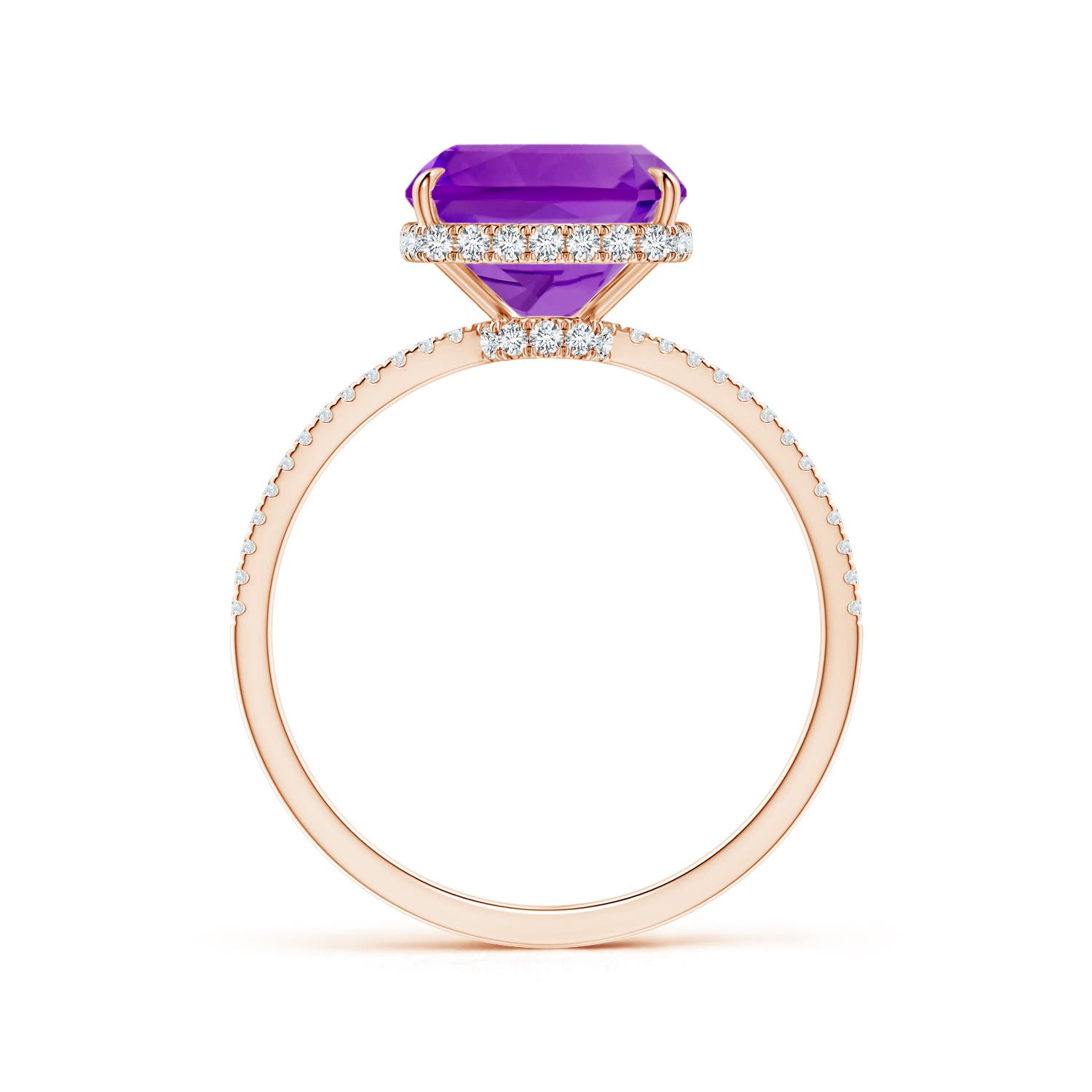 AAAA - Amethyst / 3.2 CT / 14 KT Rose Gold