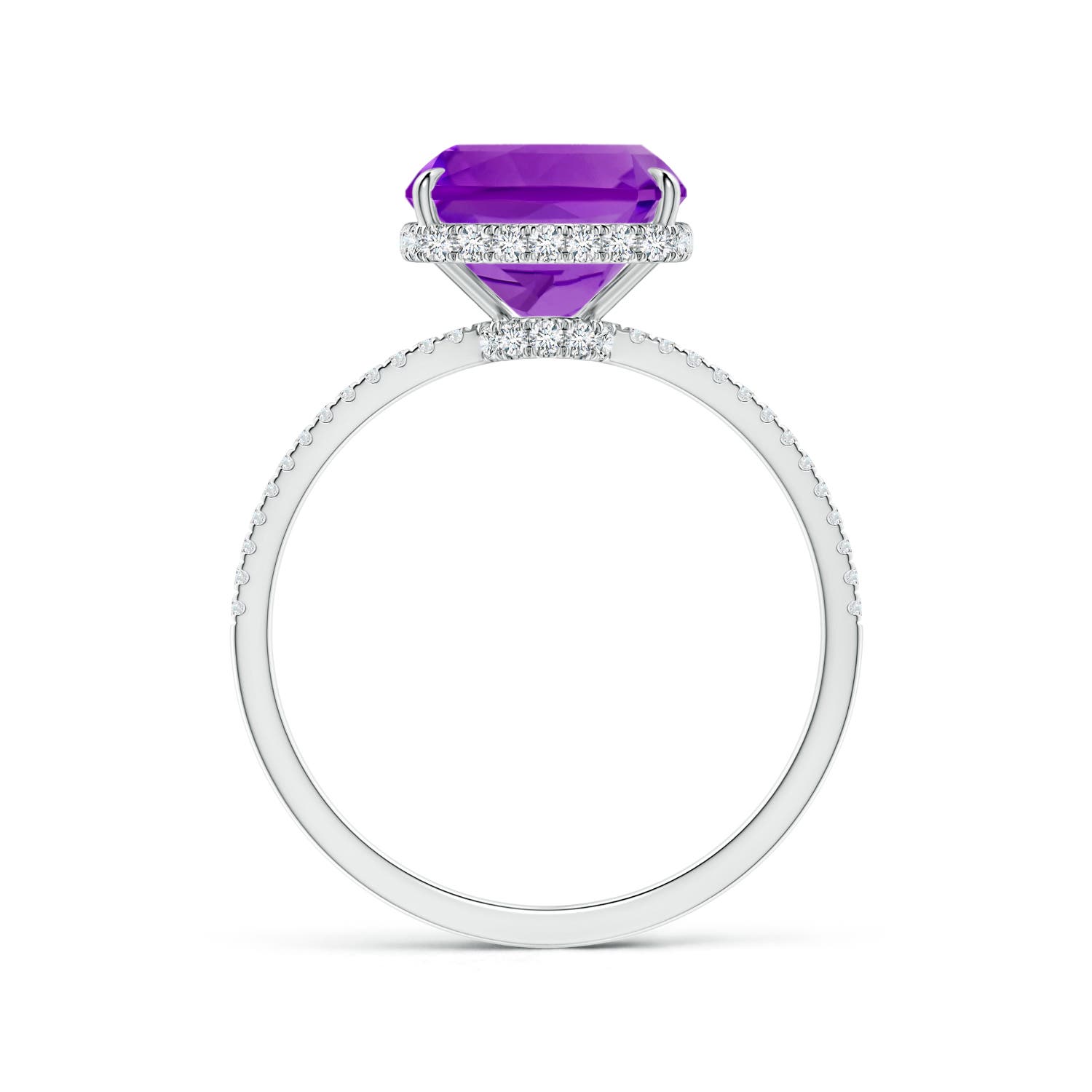 AAAA - Amethyst / 3.2 CT / 14 KT White Gold