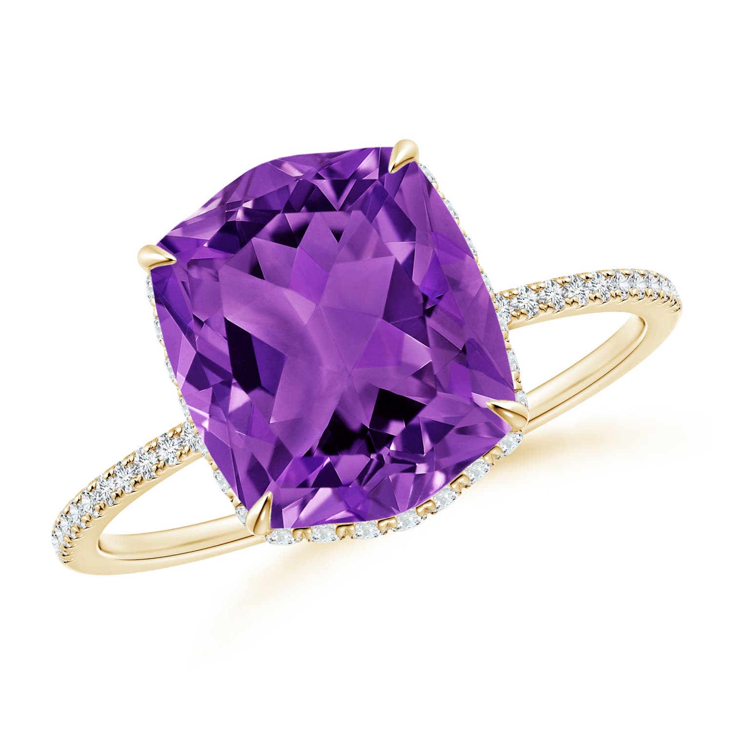 AAAA - Amethyst / 3.2 CT / 14 KT Yellow Gold